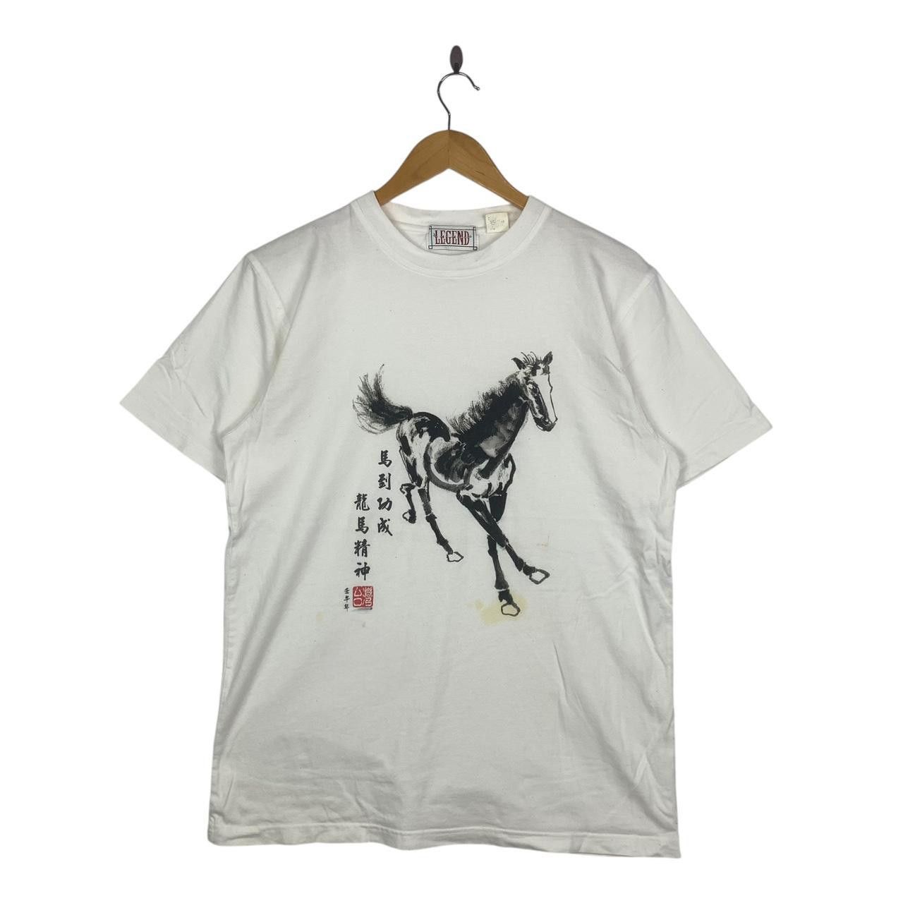 Vintage Vintage XU BEIHONG PAINTER Dragon Horse Spirit Kanji Tee Size US M / EU 48-50 / 2 - 1 Thumbnail