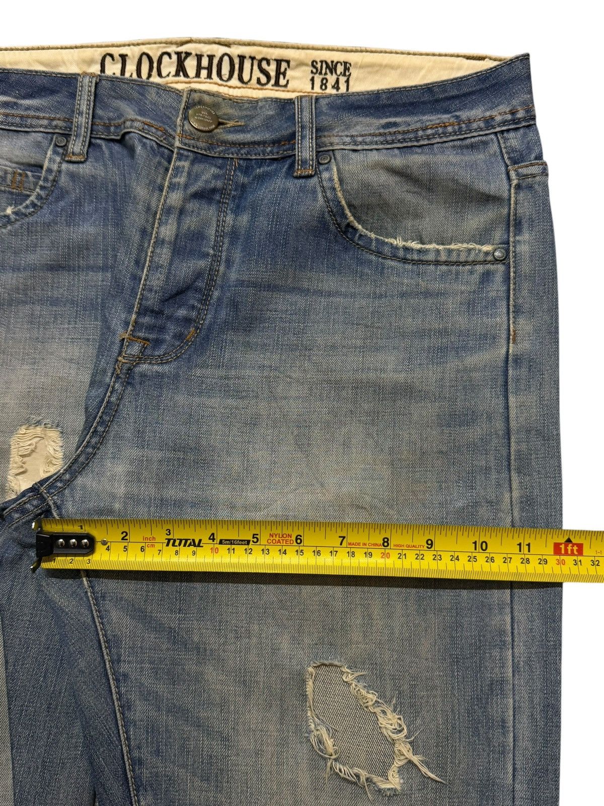 Hysteric Glamour Vintage Y2K Japanese Brand Blue Faded Wash Distressed Jeans Size US 34 / EU 50 - 12 Thumbnail