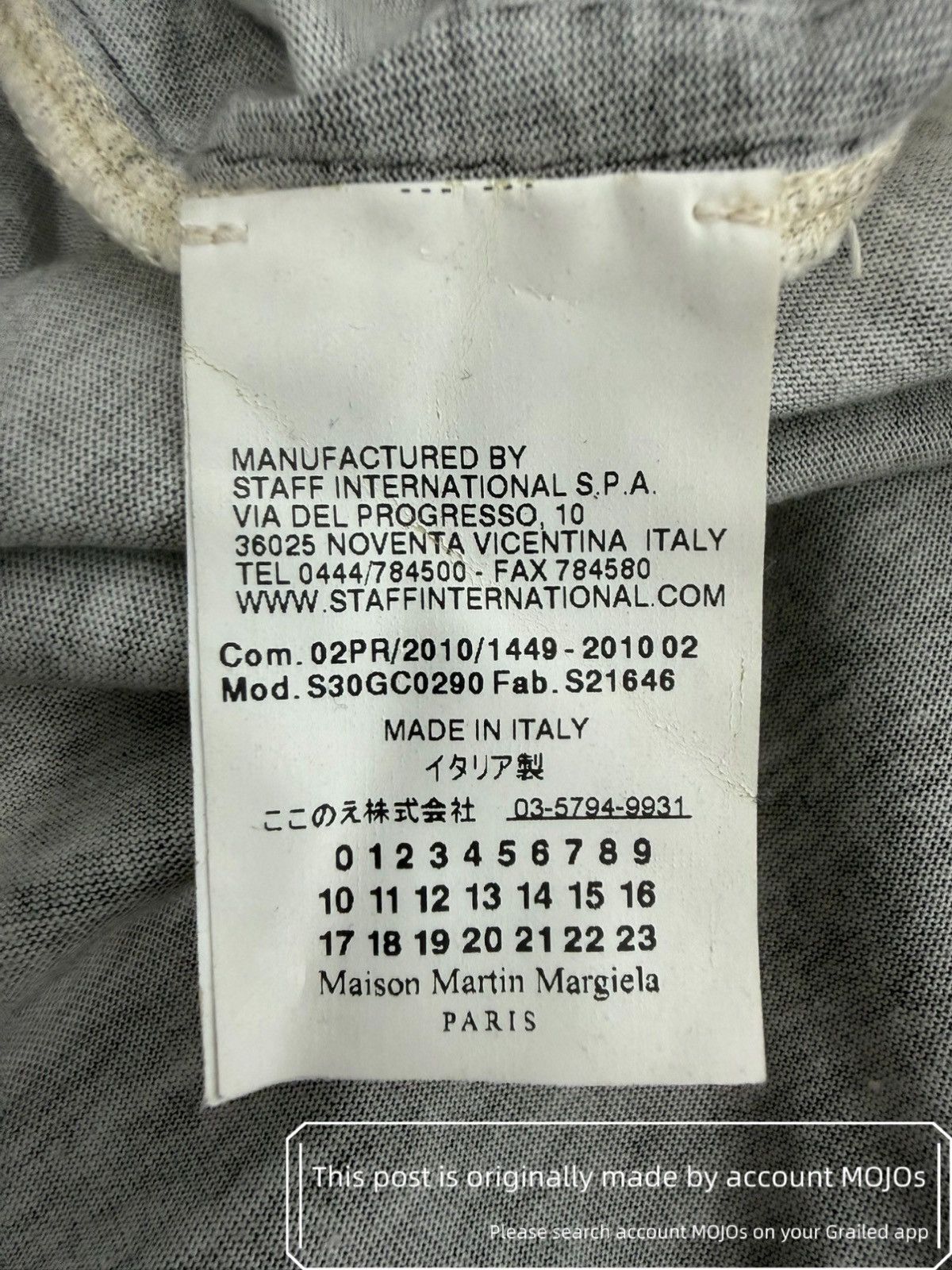 Maison Margiela Sz 50 Maison Margiela 10SS Fading White L/S Tee mojos1057 Size US M / EU 48-50 / 2 - 5 Thumbnail