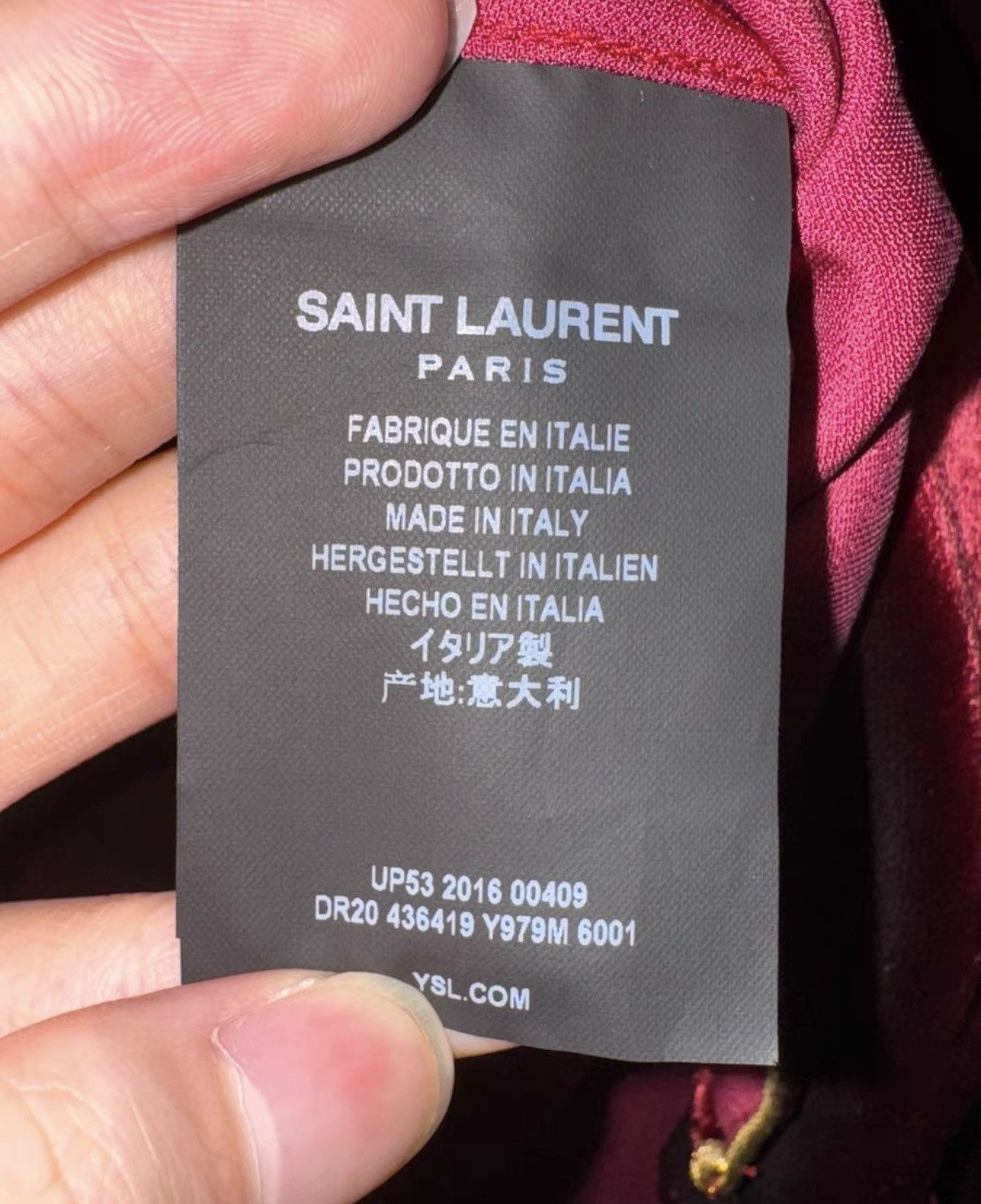 Saint Laurent Paris Saint Laurent (SLP) 16FW Palace Gold Thread Red Velvet Shirt Size US S / EU 44-46 / 1 - 7 Thumbnail