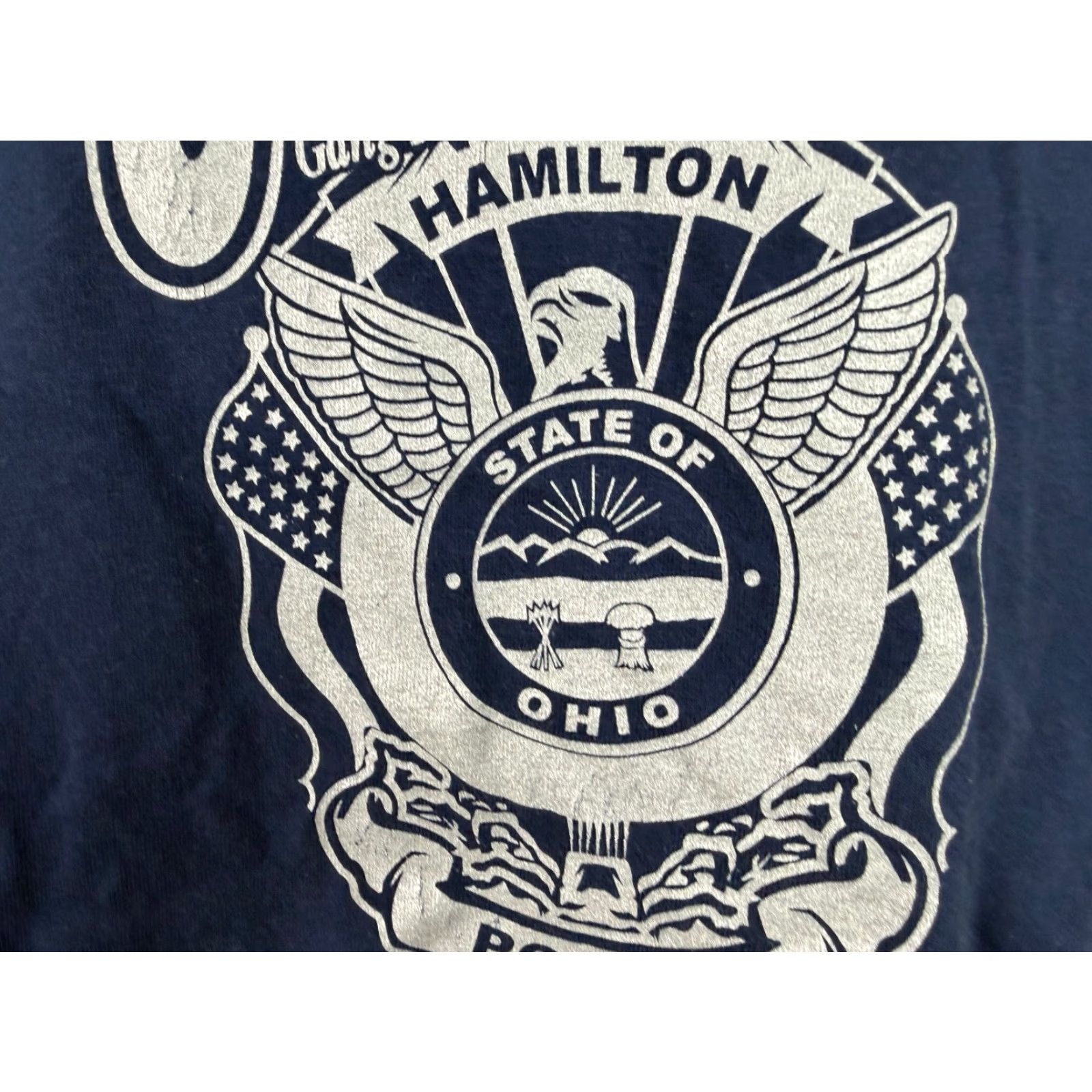 Fruit Of The Loom VINTAGE Fruit of the Loom 90s GREAT Graphic Print Shirt Adult XL Blue Lightweight Crew Neck Mens Size US XL / EU 56 / 4 - 5 Thumbnail