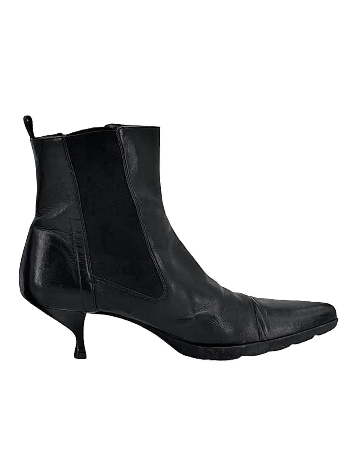 Prada Stivaletti Prada neri in pelle con tacco kitten heel – TG 39 Size US 9 / IT 39 - 5 Thumbnail