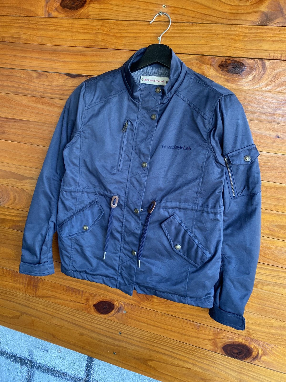 Designer RossoStyleLab Women’s Navy Blue Motorcycle-Style Jacket Size US S / EU 44-46 / 1 - 4 Thumbnail