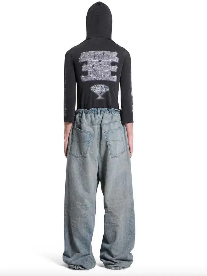 Balenciaga o1bcso1str0326 SNBN Long Sleeve Hooded T- Shirt Fitted Black Size US XS / EU 42 / 0 - 4 Thumbnail