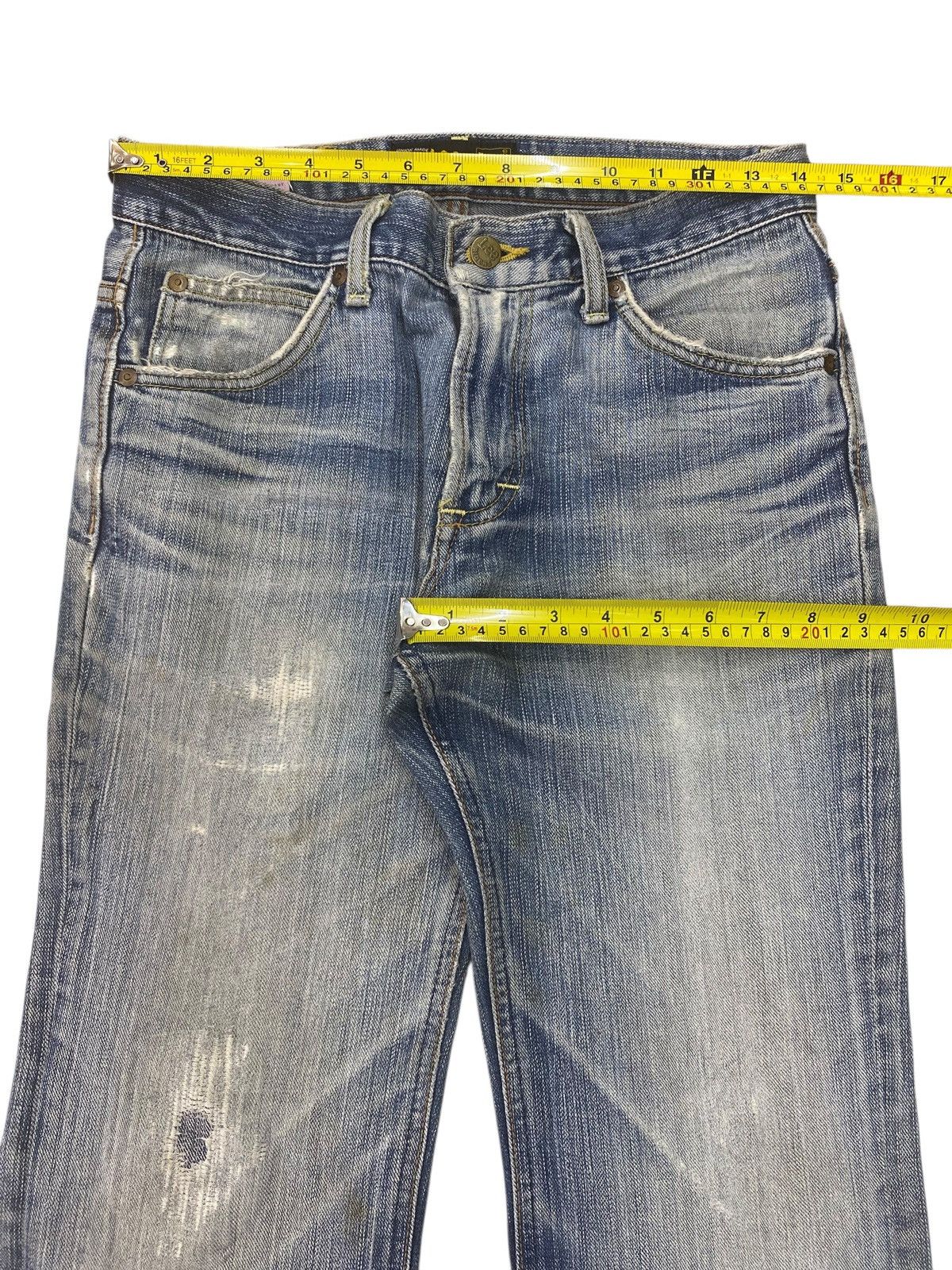 Lee Lee Riders Faded Wash Ripped Style Flare Jeans Size US 28 / EU 44 - 5 Thumbnail
