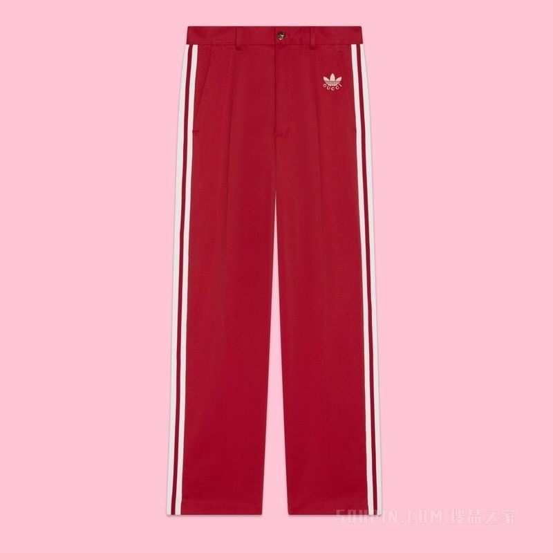 Adidas × Gucci GUCCI × adidas Red Side-Stripe Track Pants (Size IT46) Size US 29 - 1 Thumbnail