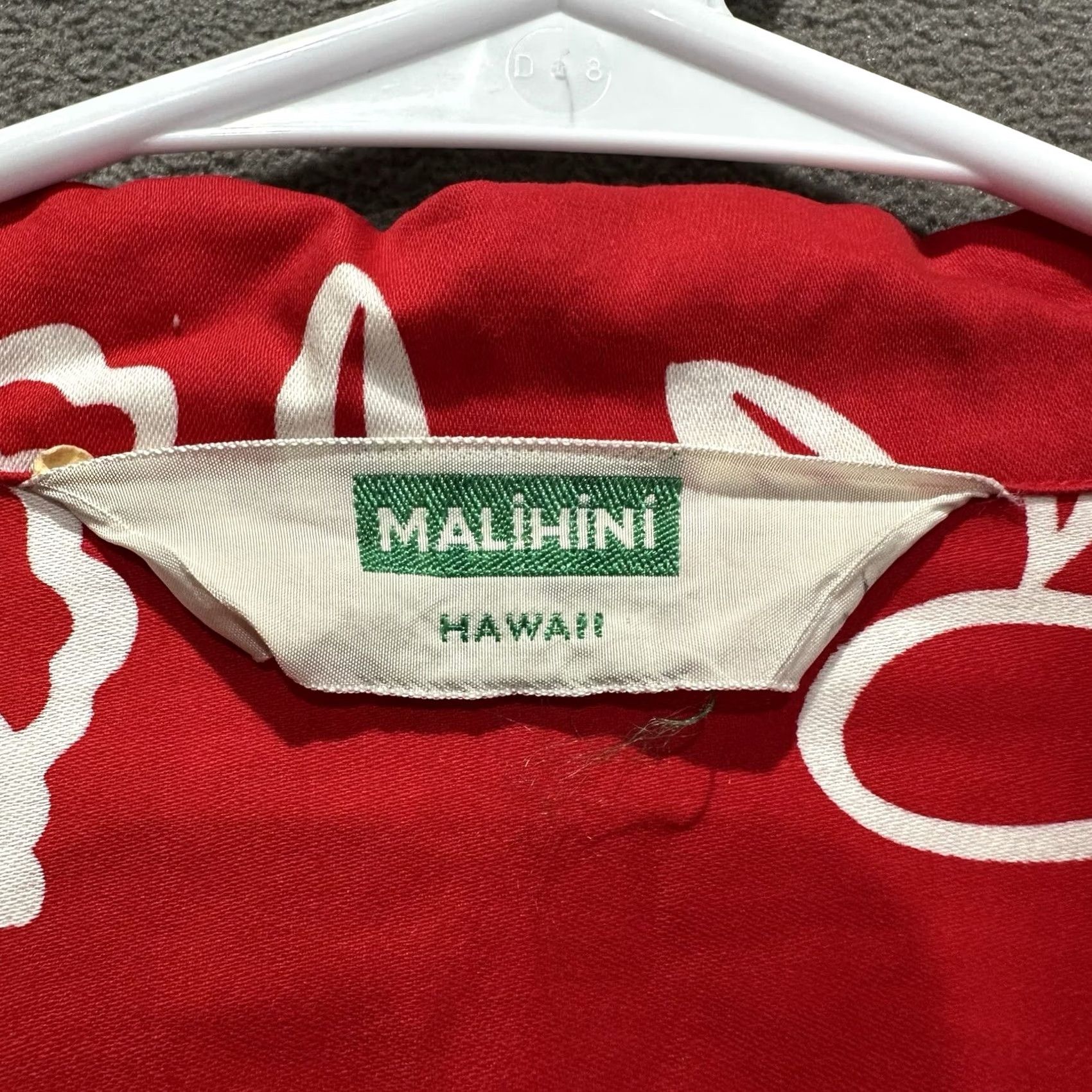 Vintage VINTAGE Malihini Hawaii Shirt Mens XL Red Hibiscus Floral Print Loop Collar 1960s Hawaiian Cotton Beach Sportswear/Beach Mens Size US XL / EU 56 / 4 - 5 Thumbnail