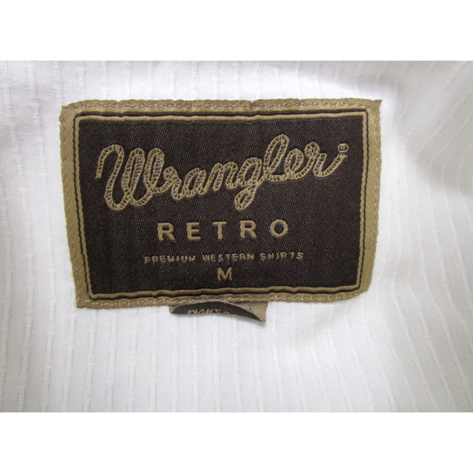 Wrangler VINTAGE Wrangler Retro Shirt Mens M White Western Pearl Snap Long Sleeve MVR250W Rodeo Size US M / EU 48-50 / 2 - 2 Thumbnail