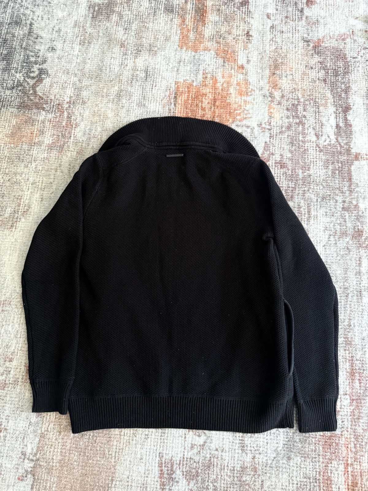 Armani × Armani Exchange Armani Exchange Black Knitted Button Up Bomber Jacket Mem Size US M / EU 48-50 / 2 - 8 Thumbnail