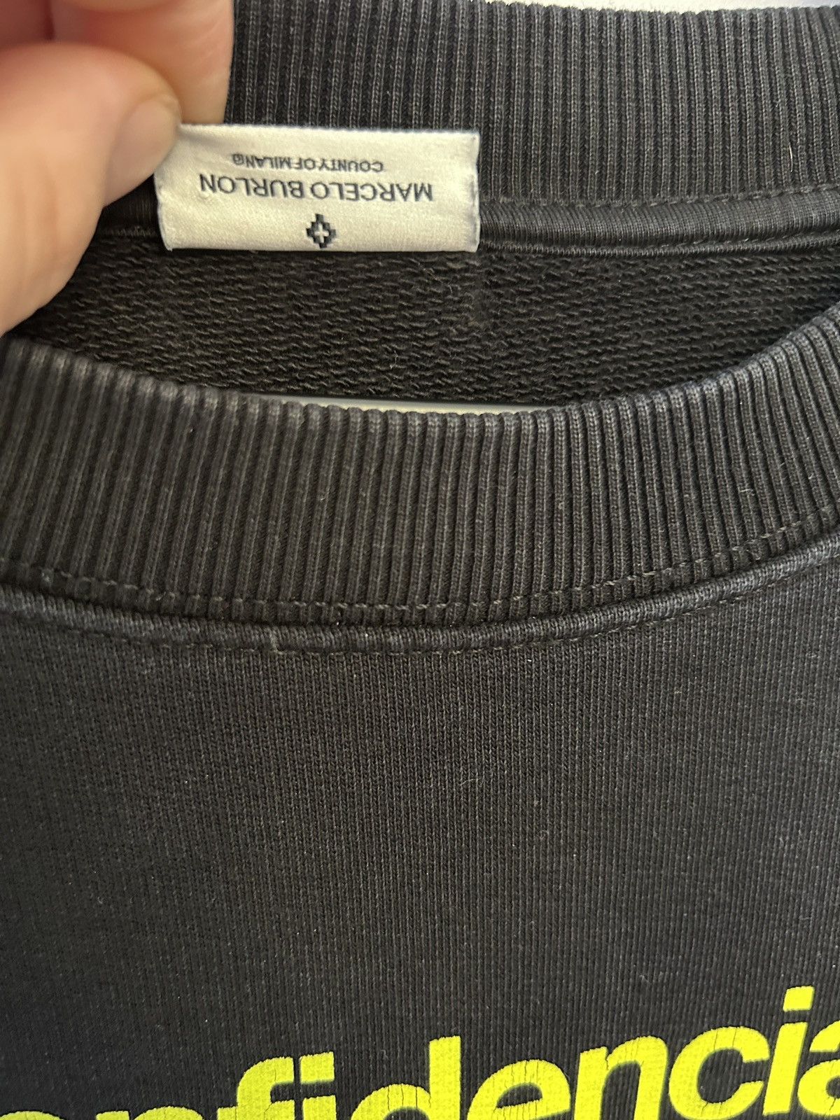 Marcelo Burlon Marcelo BURLON Confidential Sweatshirt, Black/ Multi Medium Size US M / EU 48-50 / 2 - 9 Thumbnail