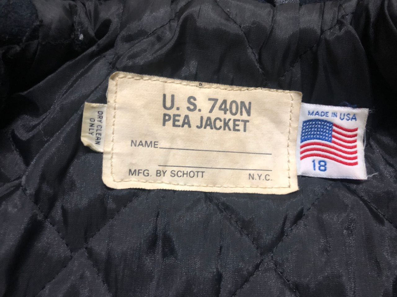 Schott Vintage Schott Us 740N Pea Jacket Made In USA Military 90s Size US S / EU 44-46 / 1 - 11 Thumbnail