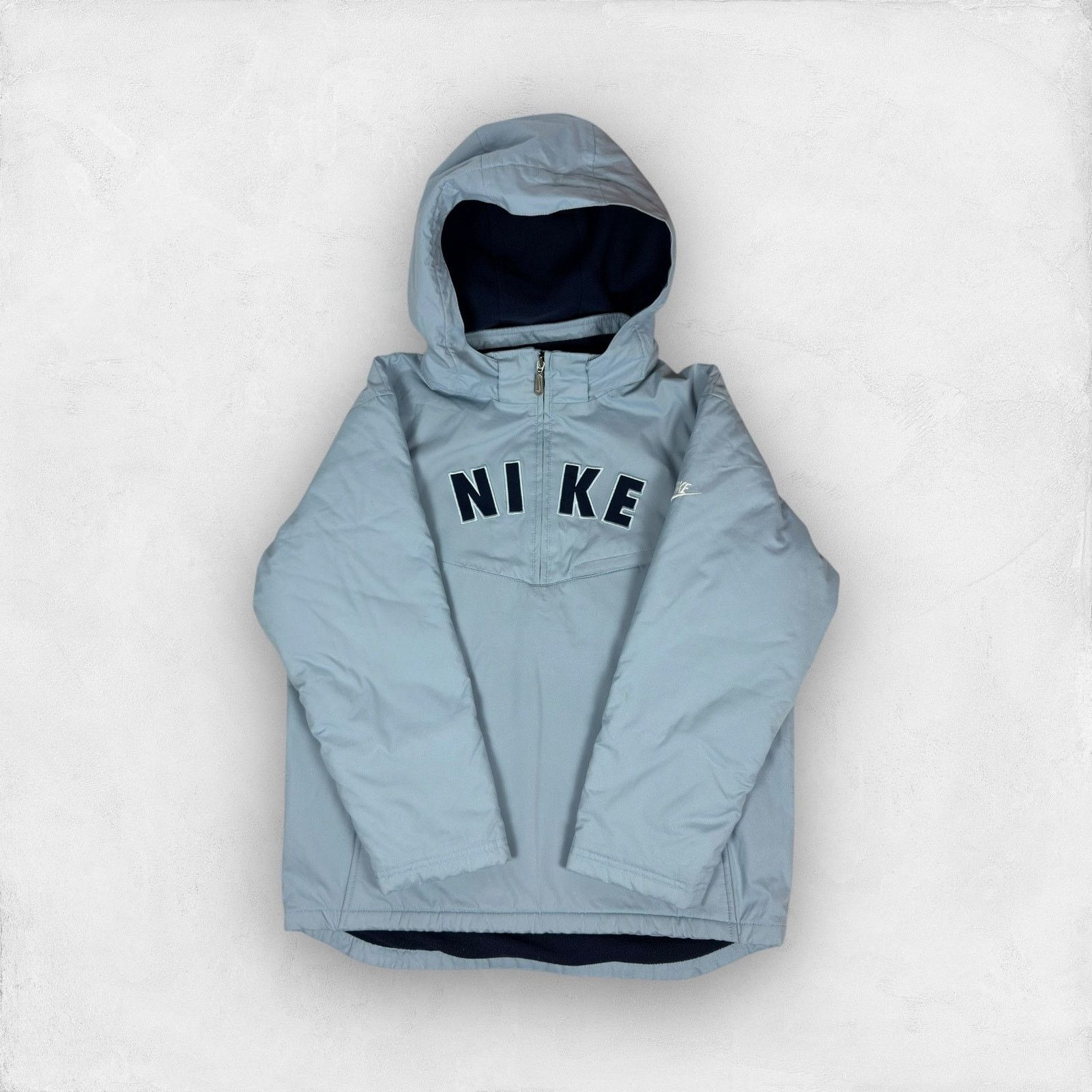Nike × Vintage Nike Women's Blue Fleece Lined Full Zip Jacket Large (12-13) Size S / US 4 / IT 40 - 1 Thumbnail