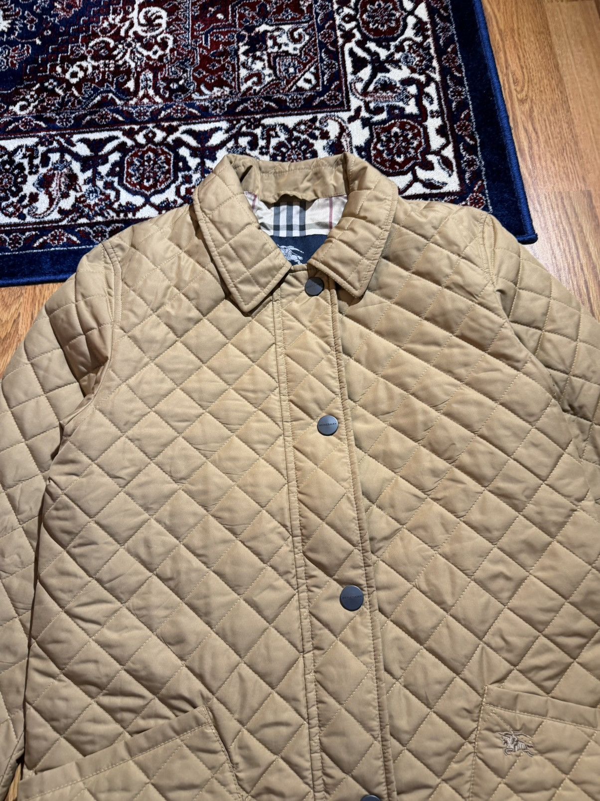 Burberry Burberry London Quilted Jacket Nova Check Lining Sand Size XXS / US 00 / IT 34 - 3 Thumbnail