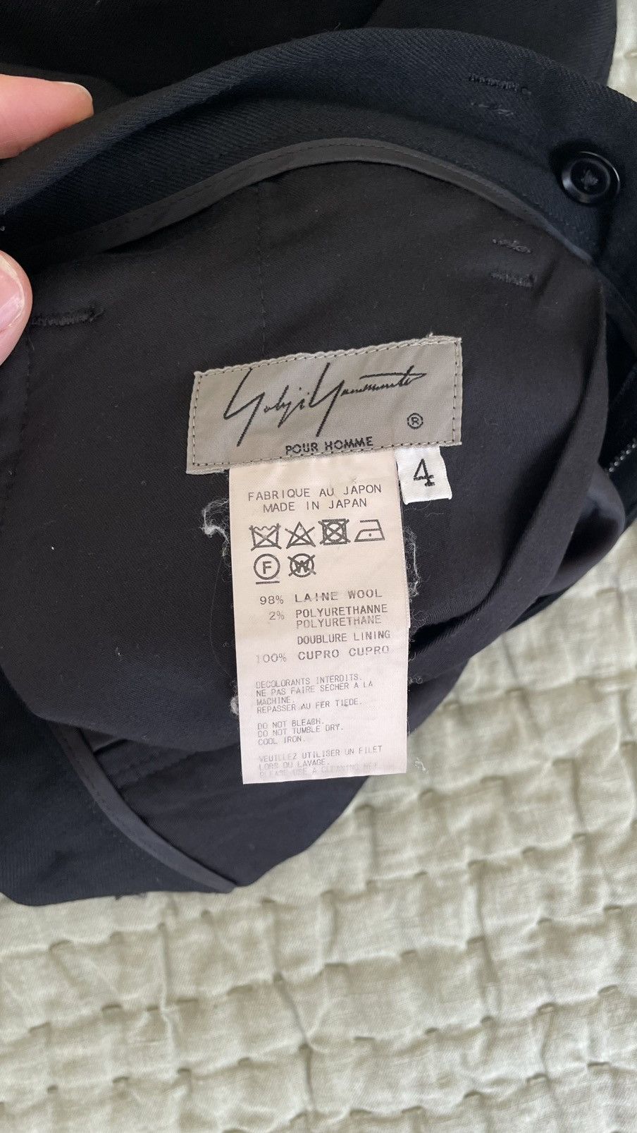 Yohji Yamamoto Yohji yamamoto pour homme w crotch pants Size US 35 - 8 Thumbnail