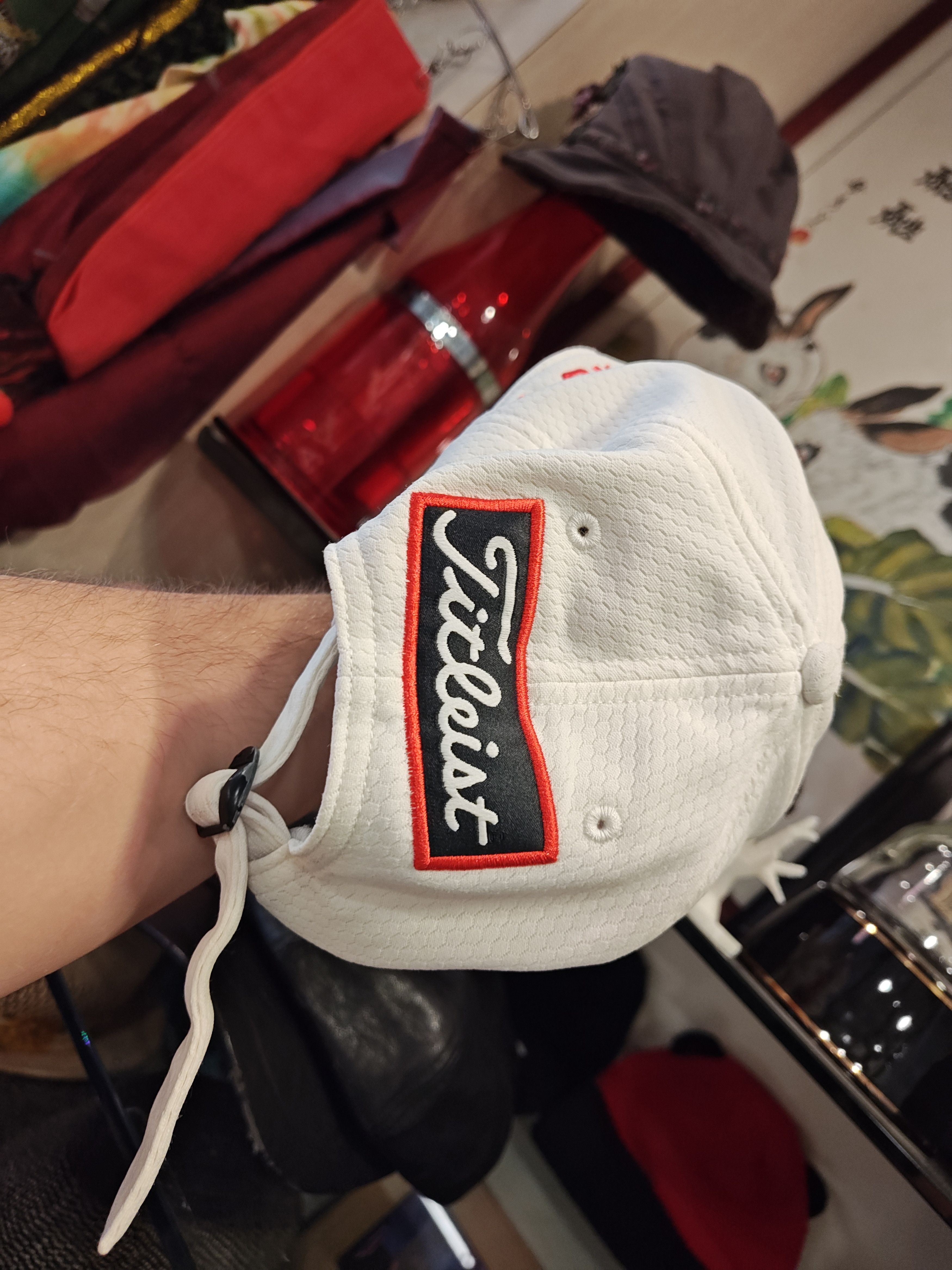 Titleist Titleist ball cap golf hat white with red embellished name Size ONE SIZE - 2 Thumbnail