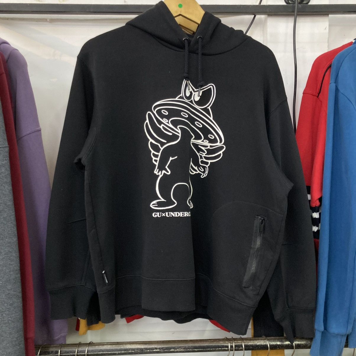 GU × Undercover GU x Undercover Graphic Big Logo Pullover Hoodie Black Size US L / EU 52-54 / 3 - 1 Thumbnail