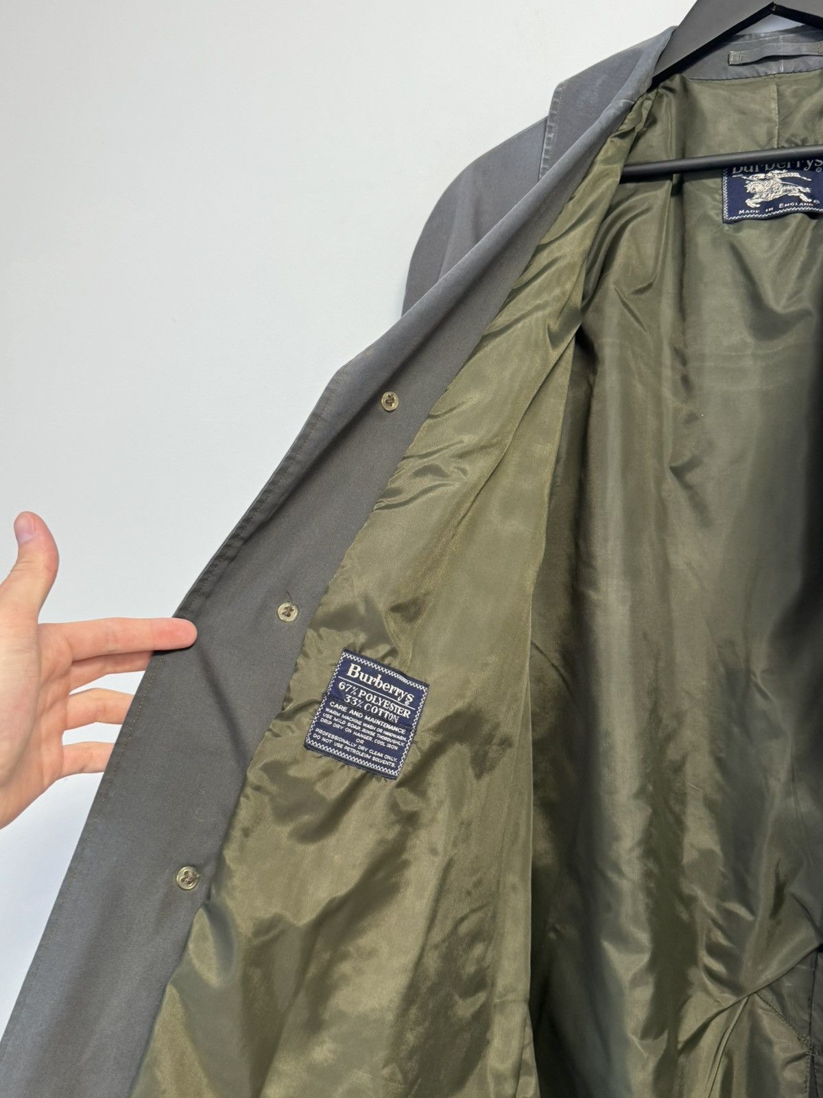 Burberry Prorsum Burberrys Prorsum Vintage Trench Coat Olive Green Mac Jacket Size US M / EU 48-50 / 2 - 17 Thumbnail