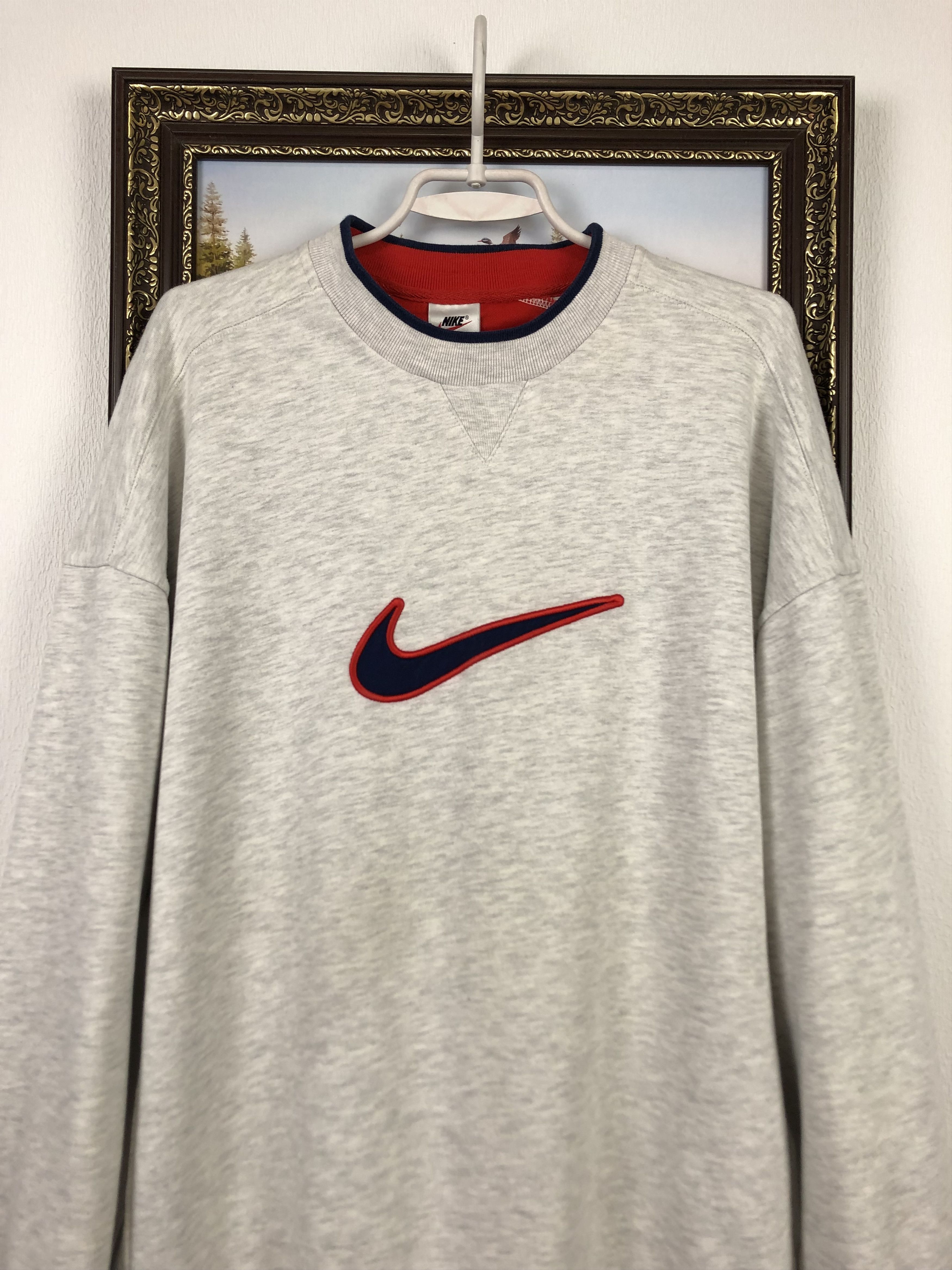 Nike Vintage Nike Sweatshirt Big Logo Swoosh Rare Hype Size US L / EU 52-54 / 3 - 2 Thumbnail