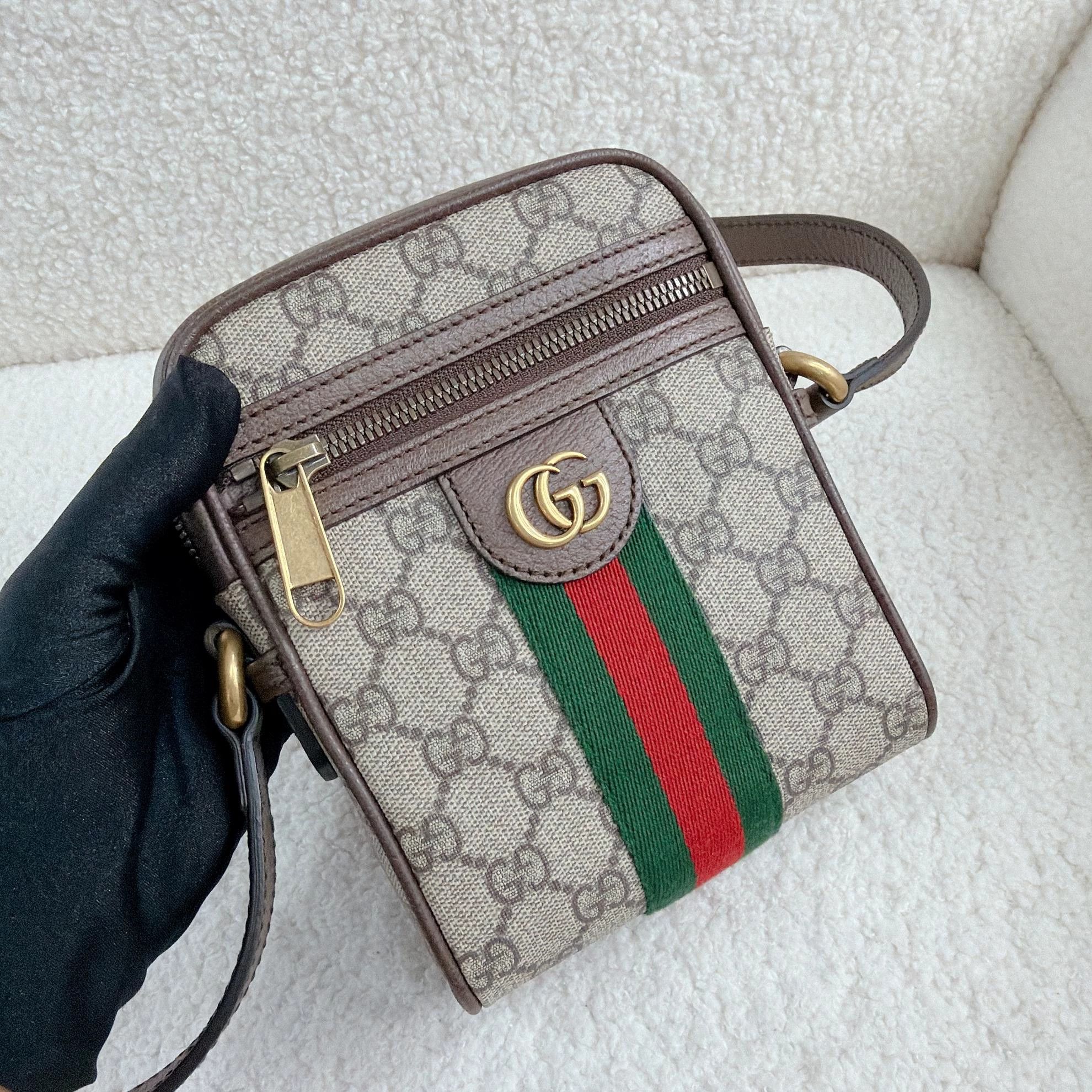 Gucci GUCCI Ophidia mini GG coated canvas ebony multi bag Size ONE SIZE - 3 Thumbnail