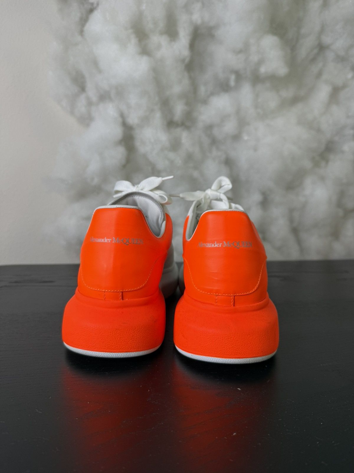 Alexander McQueen Alexander Mcqueen Men's White And Orange Oversized Sneakers Size US 11 / EU 44 - 2 Thumbnail
