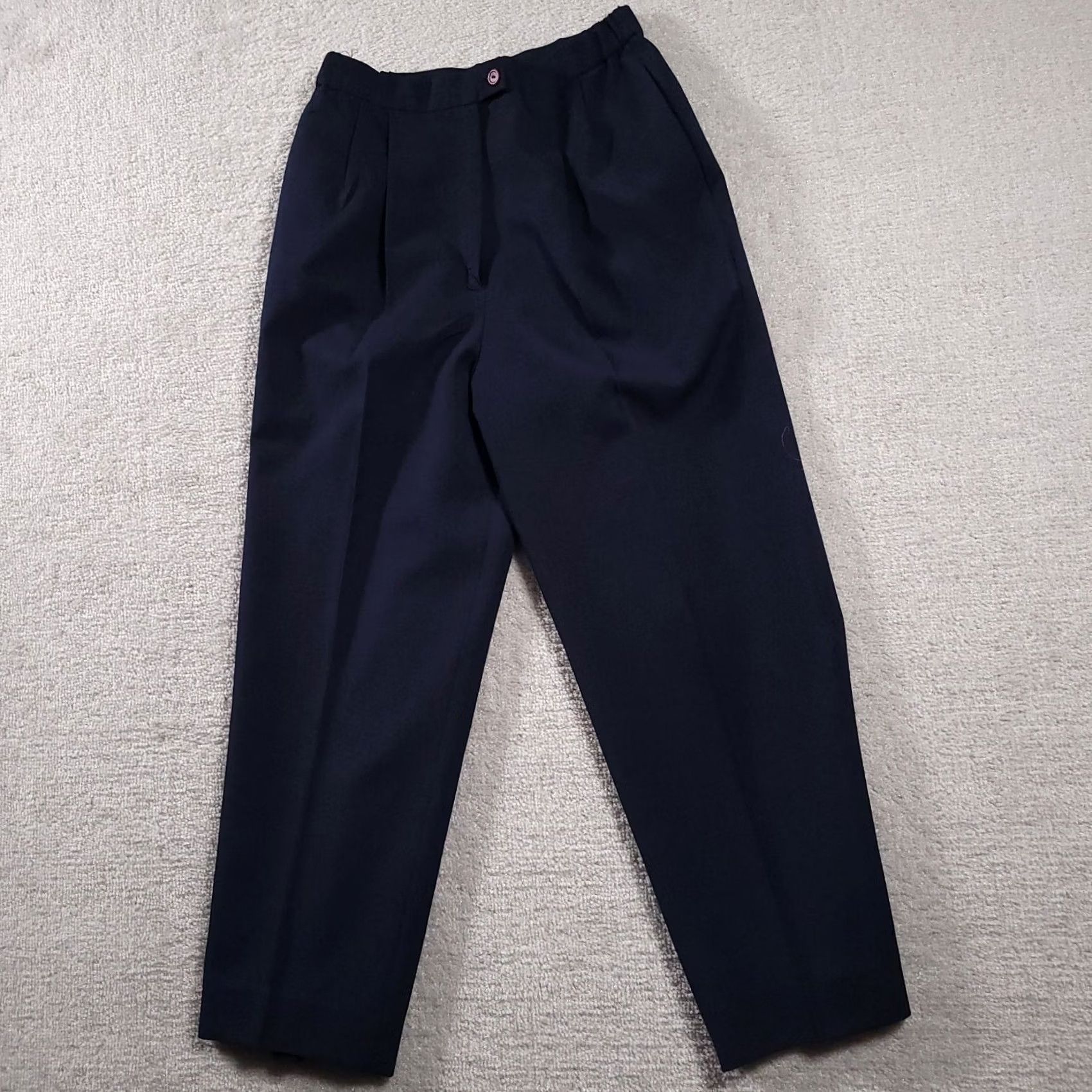 Vintage VINTAGE Lilly Ann Collection Blue Pleated Pants 27x25 Ladies Union Made In USA Size 26" / US 2 / IT 38 - 2 Thumbnail
