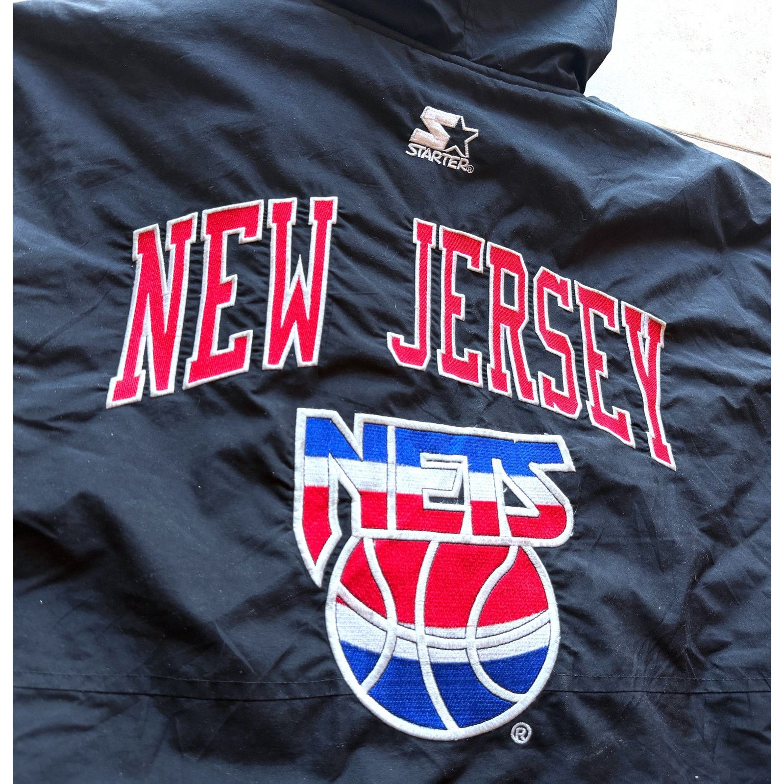 NBA × Starter New Jersey Nets 90s STARTER puffer L blk red NBA vintage Size US L / EU 52-54 / 3 - 1 Thumbnail