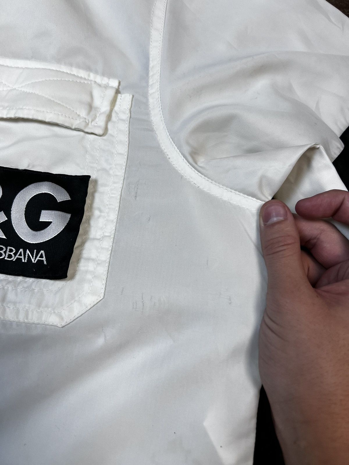 Dolce & Gabbana × Vintage 90’s Vintage Dolce Gabbana Patches White Over shirt Jacket Size US M / EU 48-50 / 2 - 16 Thumbnail