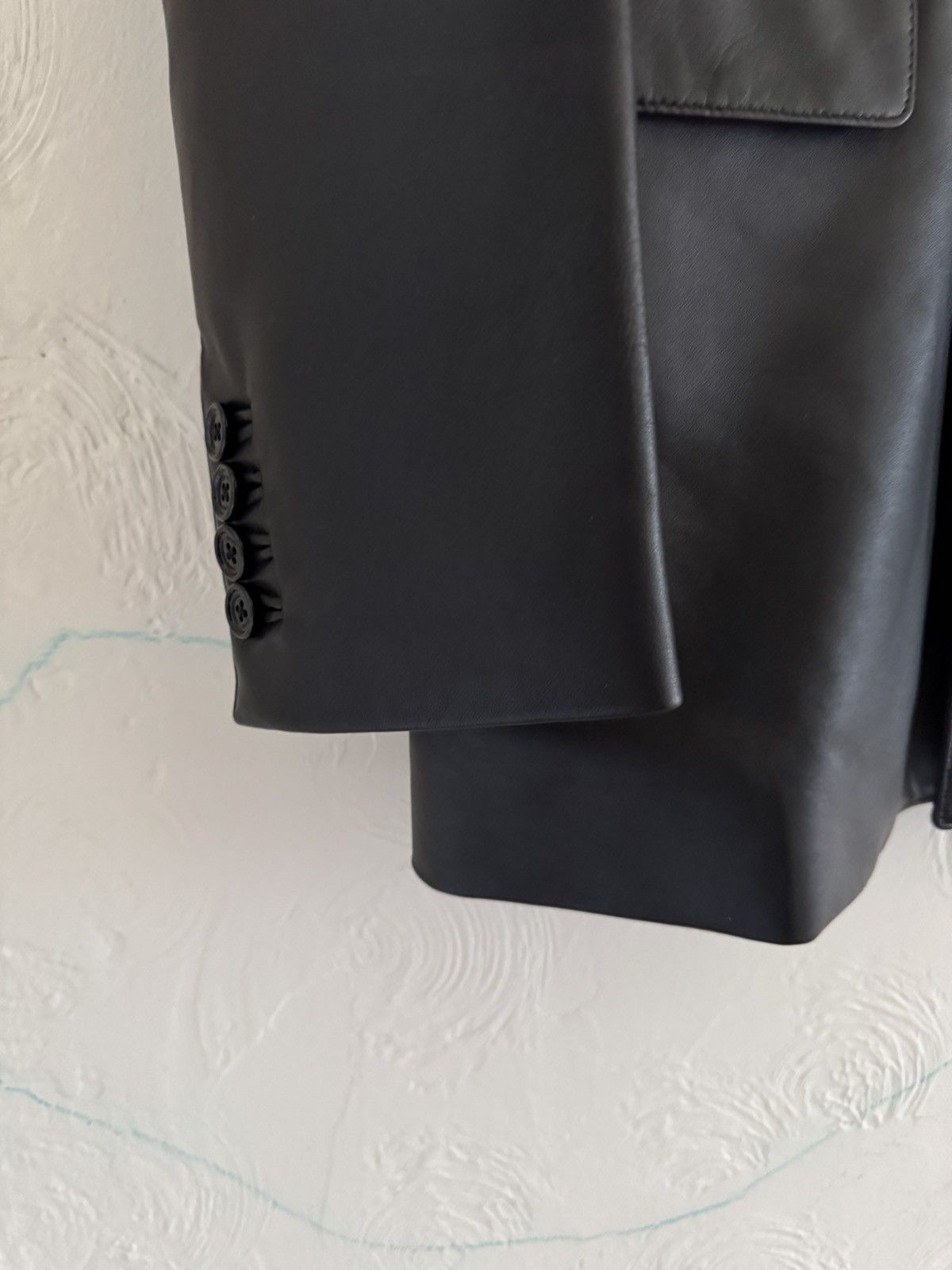 Celine × Hedi Slimane Celine SS19 Black Lambskin Rectangle Jacket Size 34R - 7 Thumbnail