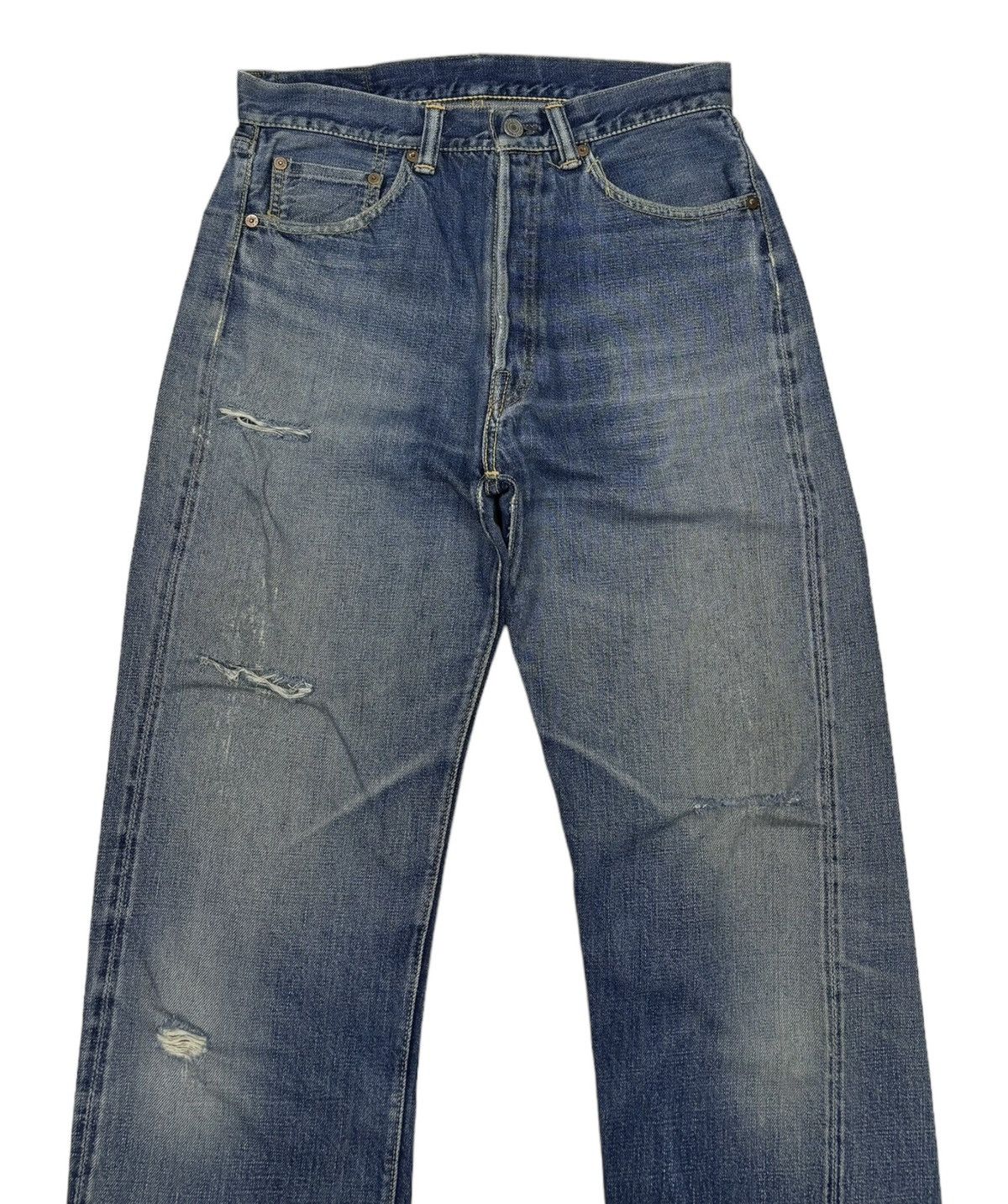 Sugar Cane VINTAGE 80s WAREHOUSE REDLINE SELVEDGE DENIM JEANS Size US 30 / EU 46 - 5 Thumbnail