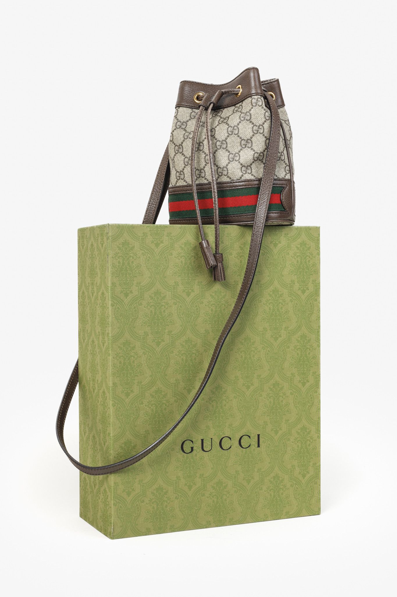 Gucci Gucci Ophidia Brown GG Supreme Mini Bucket Bag Size ONE SIZE - 15 Thumbnail
