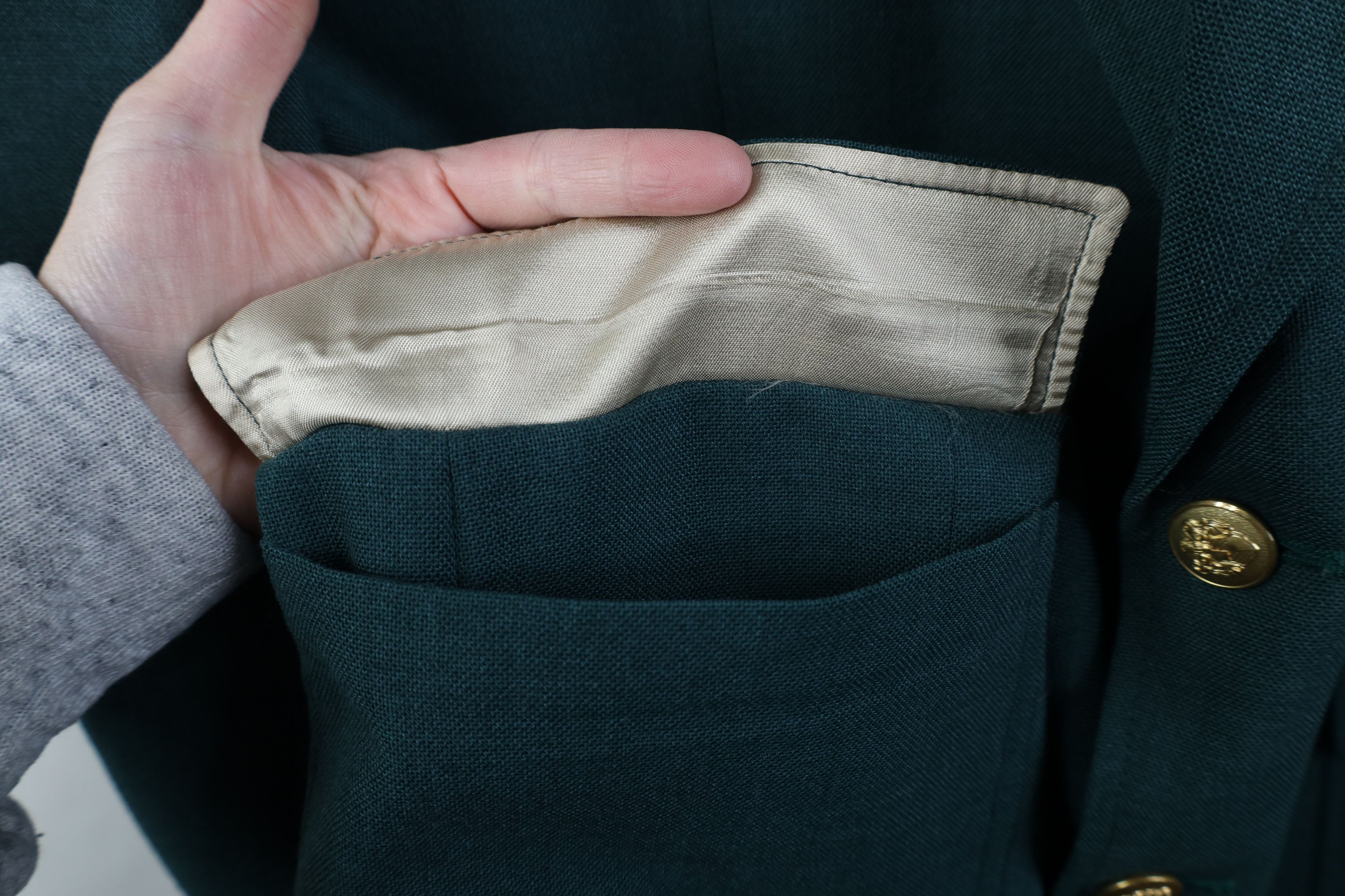 Vintage Vintage 90s Worsted Wool Suit Coat Blazer Jacket Green Size US XXL / EU 58 / 5 - 9 Thumbnail