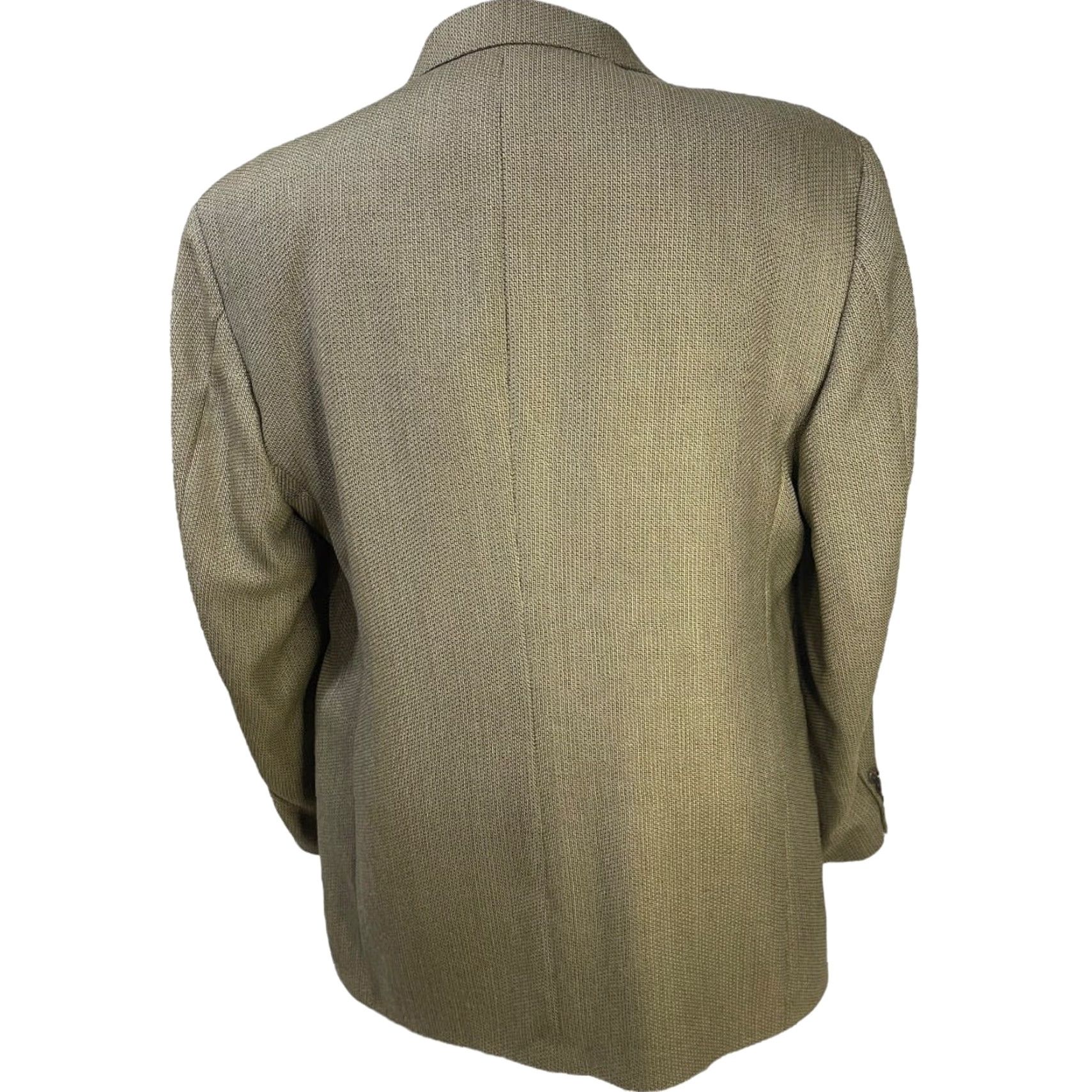 Haggar VINTAGE Haggar 2 Button Mens Sport Coat Blazer Olive Wool Blend Coat 46R Regular Men Girls? Size 46R - 2 Thumbnail