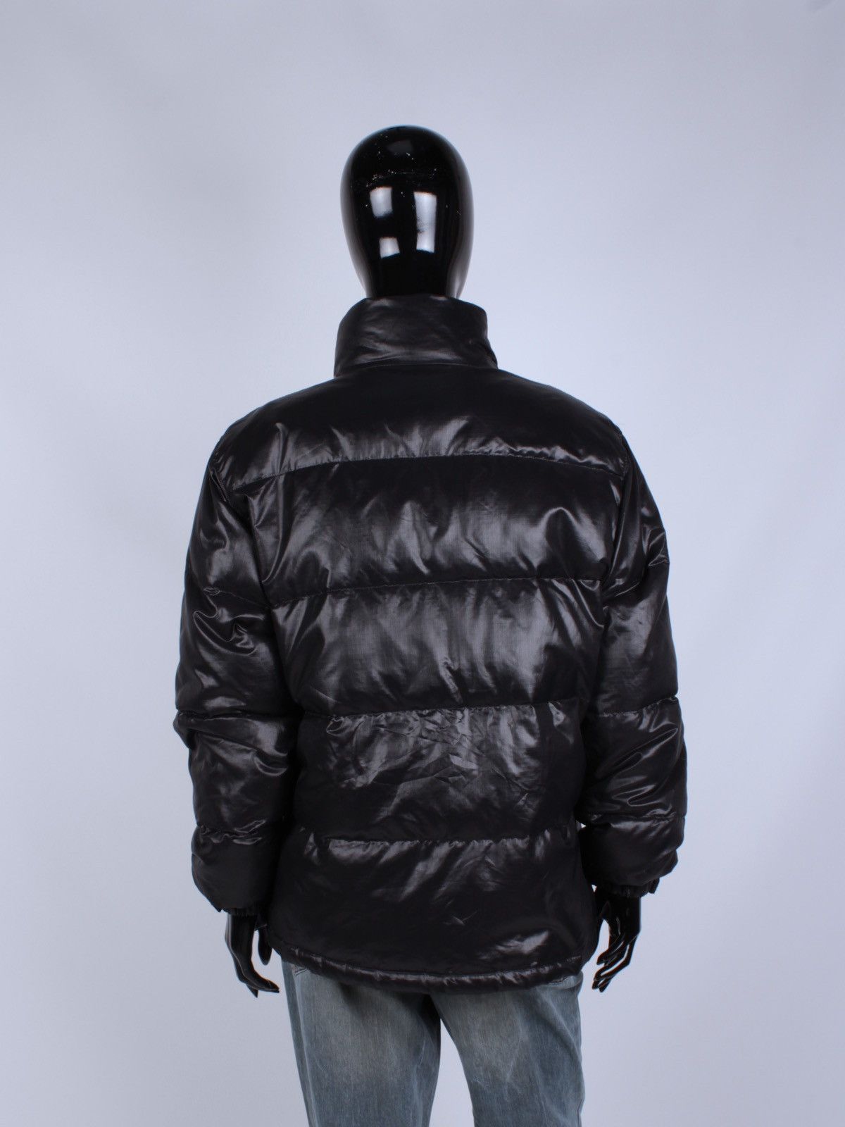 Vintage GOLDS GYM Down Black Puffer Jacket Size M / US 6-8 / IT 42-44 - 4 Thumbnail