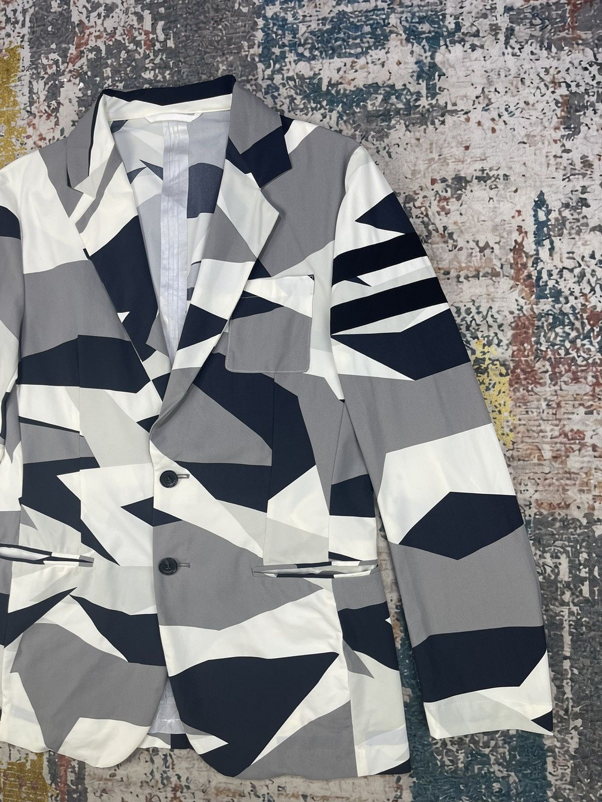 HYDROGEN HYDROGEN Geometric Camouflage Jacquard Tailored Jackets Size US S / EU 44-46 / 1 - 4 Thumbnail