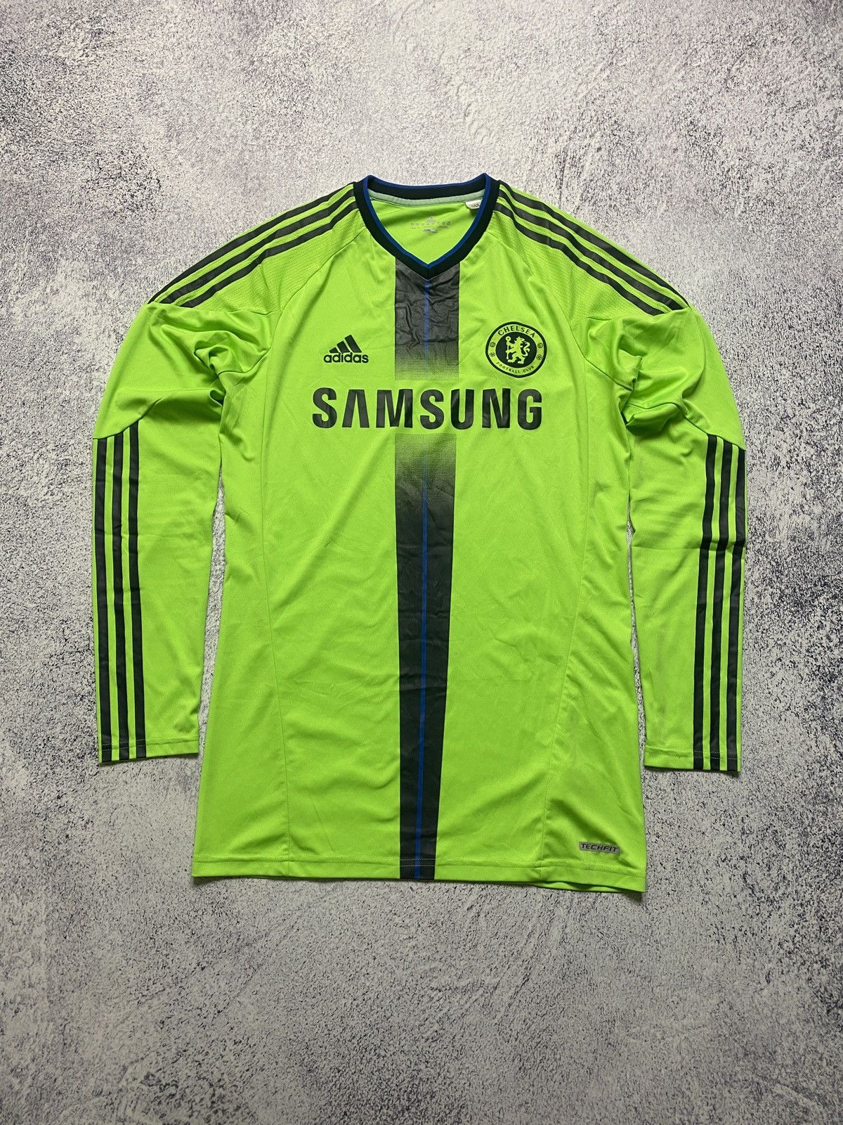 image of Chelsea Soccer x Soccer Jersey Chelsea Fc 2010 Adidas Training Longsleeve Soccer Jersey in Green (S