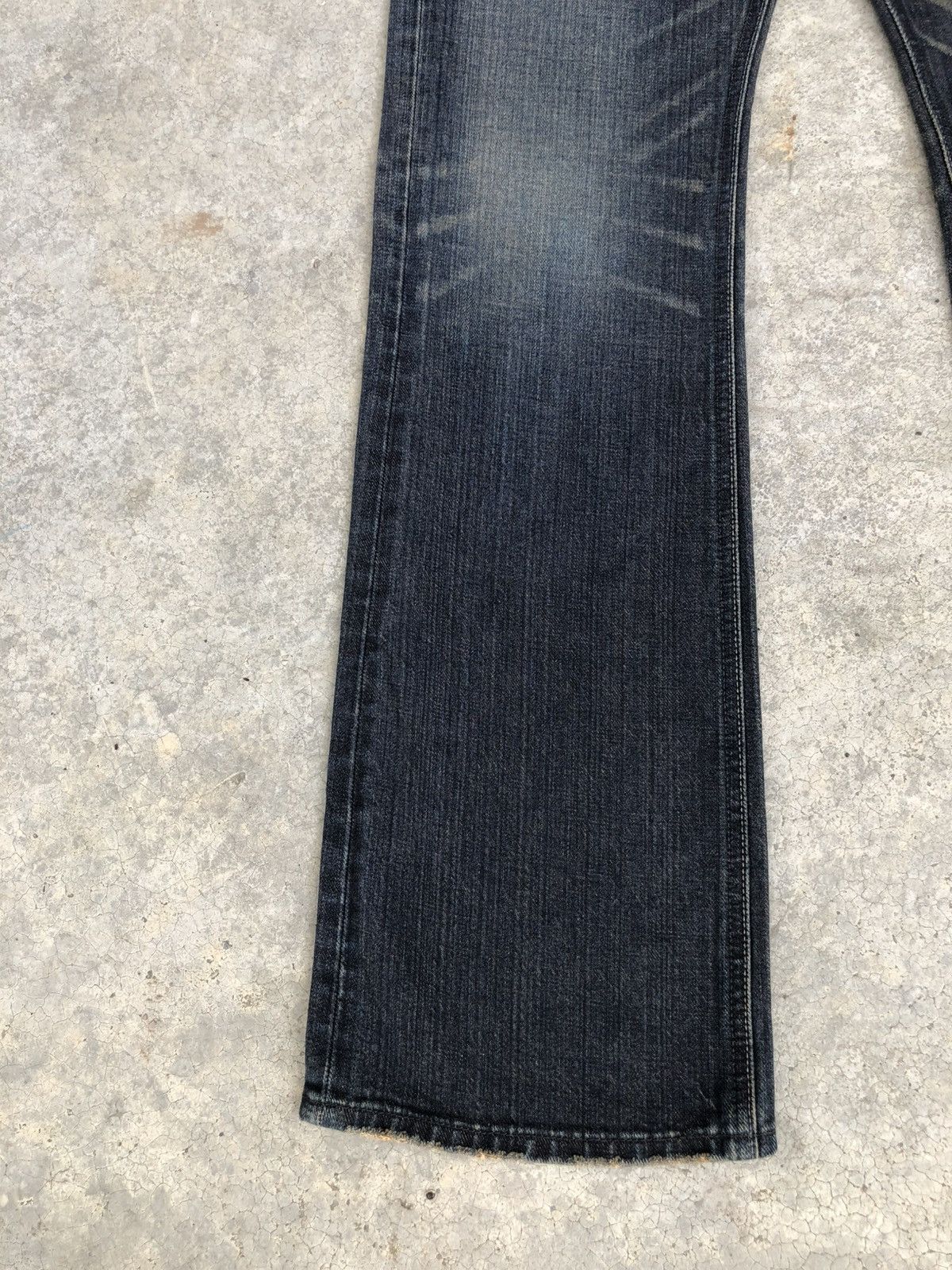If Six Was Nine Japanese Lee Flared Jeans Distressed Denim Size US 32 / EU 48 - 6 Thumbnail