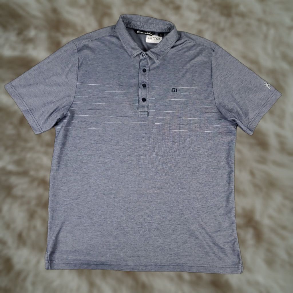 TravisMathew Travis Mathew Polo Shirt Mens XL Blue Casual Short Sleeve Size US XL / EU 56 / 4 - 1 Thumbnail