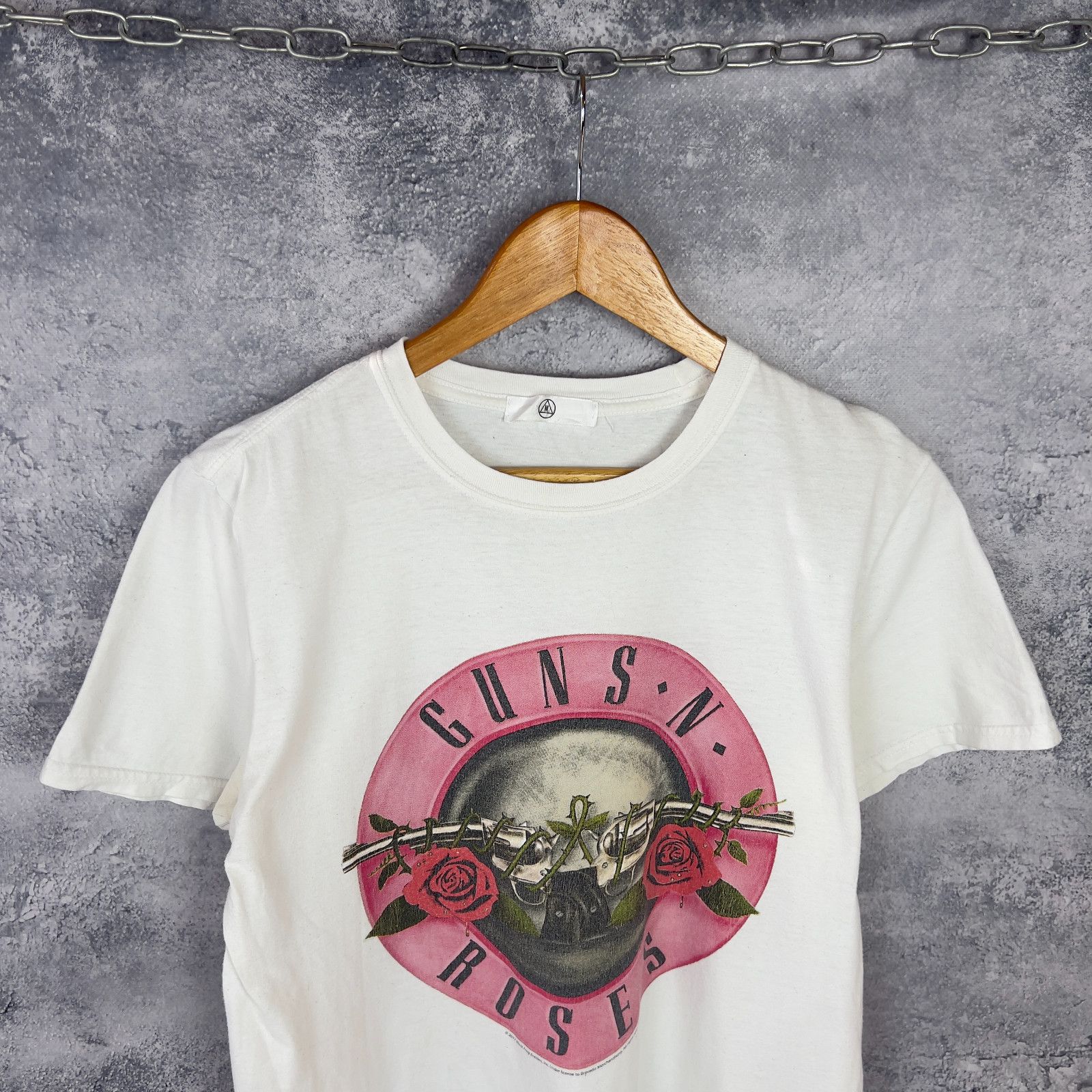 Guns N' Roses Guns N Roses Tee Men's Size M White Cotton Short Sleeve` Size US M / EU 48-50 / 2 - 2 Thumbnail