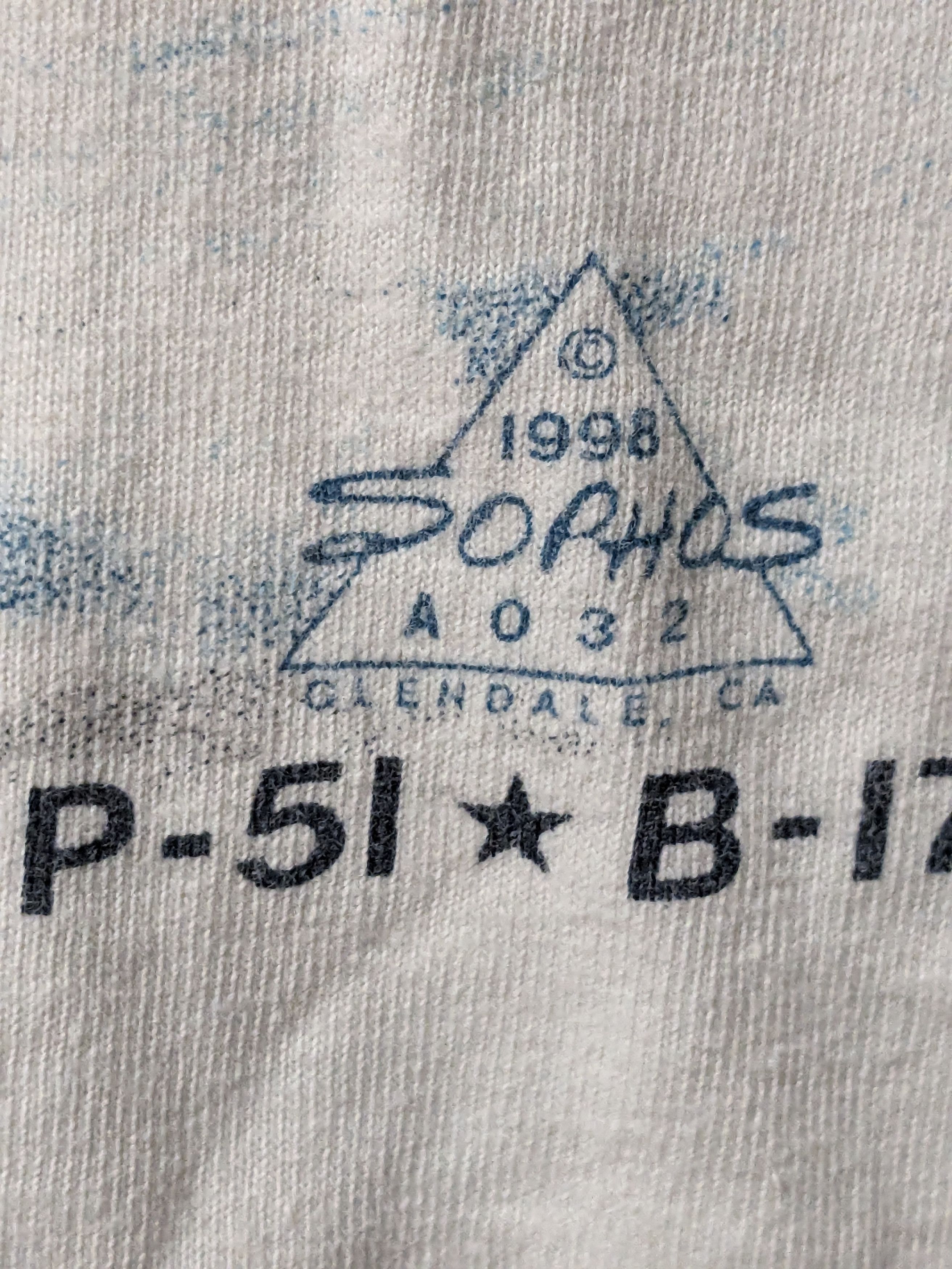 American Rag Vintage 1998 P-51 B-17 Airplanes Aircraft Airforce T-Shirt Size US L / EU 52-54 / 3 - 3 Thumbnail