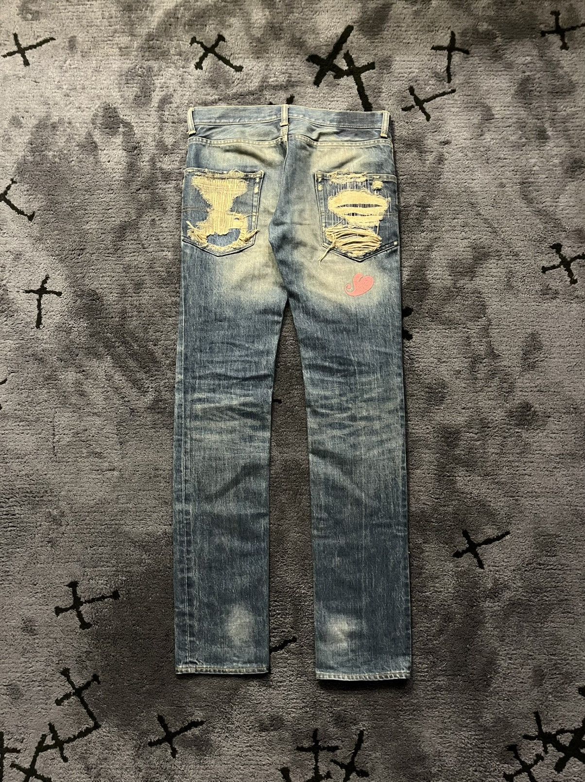 Undercover AW05 Arts & Crafts Heart Denim Size US 30 / EU 46 - 5 Thumbnail