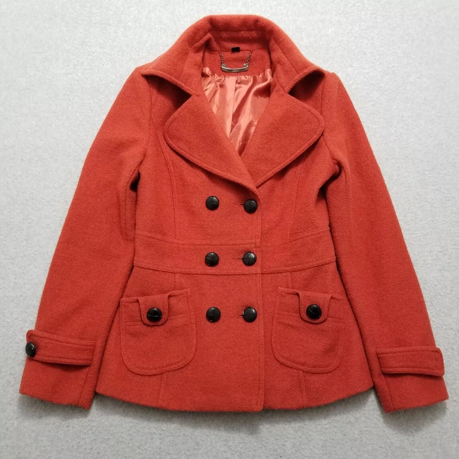 Other XXI Coat Womens Medium Orange Jacket Pockets Buttons Size M / US 6-8 / IT 42-44 - 1 Thumbnail