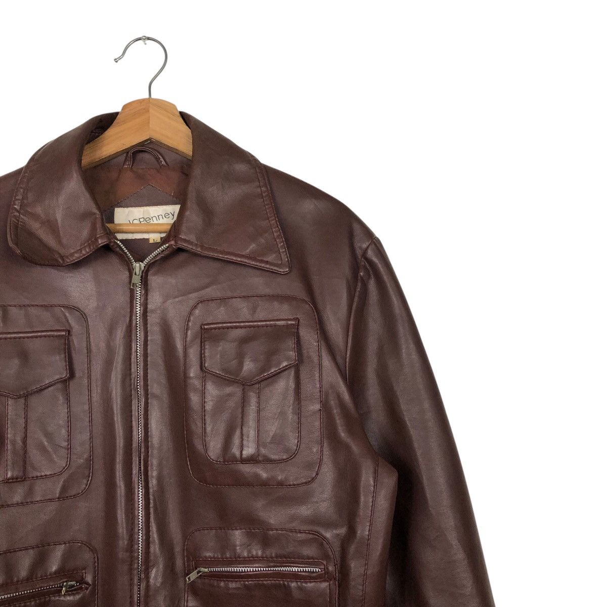 Japanese Brand 📌Vintage Soft Leather Biker Jacket JcPenny Issey Miyake Size US L / EU 52-54 / 3 - 8 Thumbnail