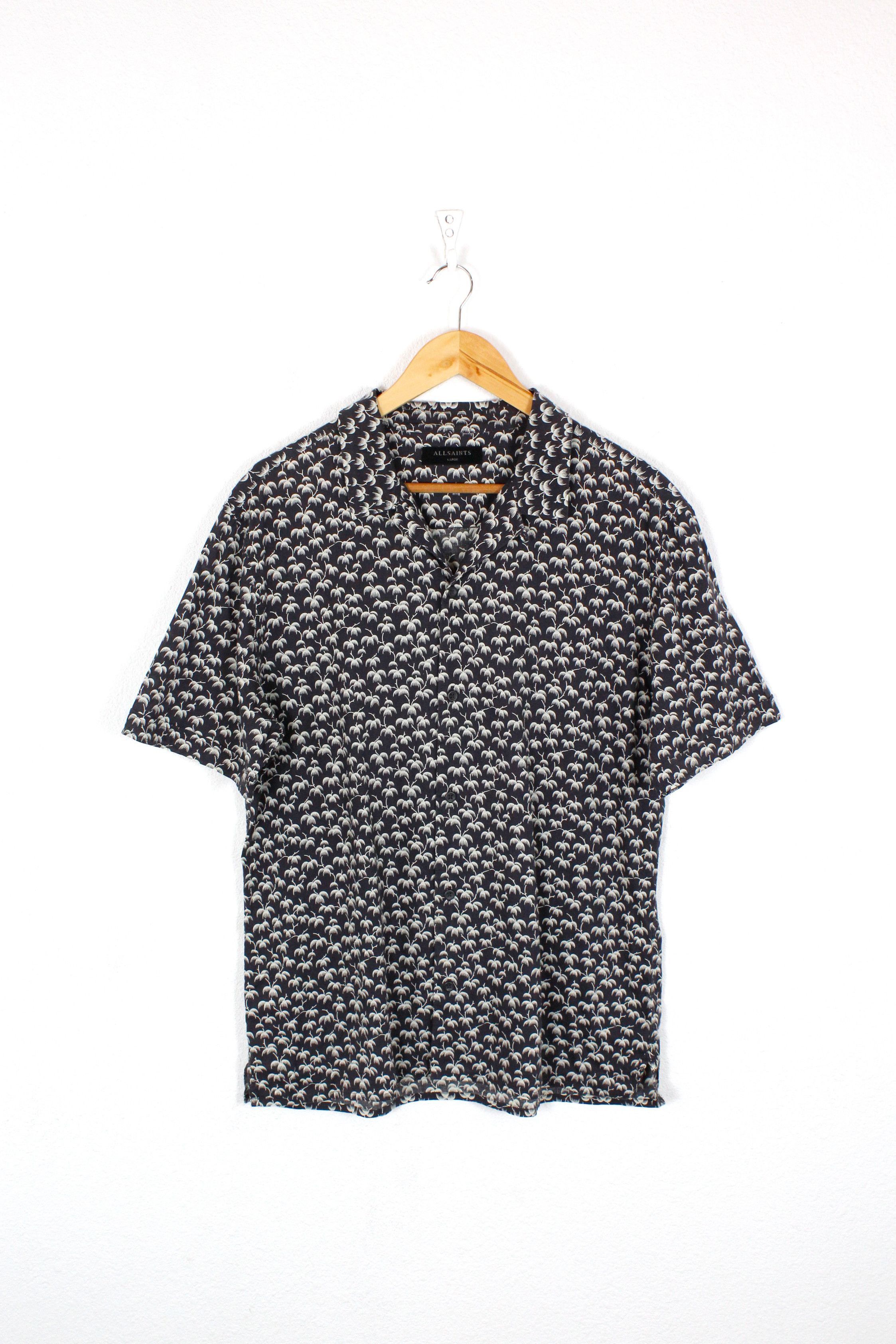 Allsaints Allsaints Salix Viscose Printed Camp Collar Shirt Size US L / EU 52-54 / 3 - 1 Thumbnail