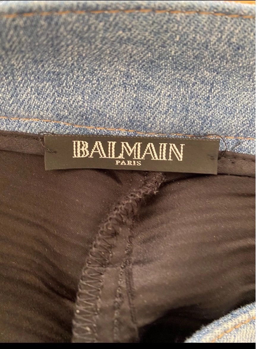 Balmain New Authentic FAUX LEATHER BIKER PANTS 🖤 Size 28" / US 6 / IT 42 - 2 Thumbnail