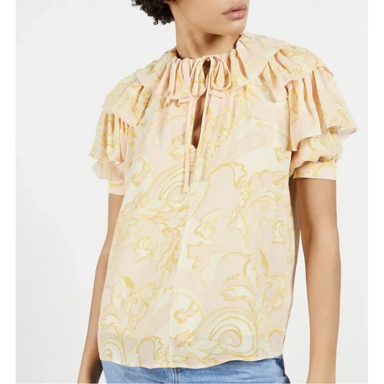 Ted Baker Ted Baker Frisis paisley print ruffle tie front blouse Size M / US 6-8 / IT 42-44 - 7 Thumbnail