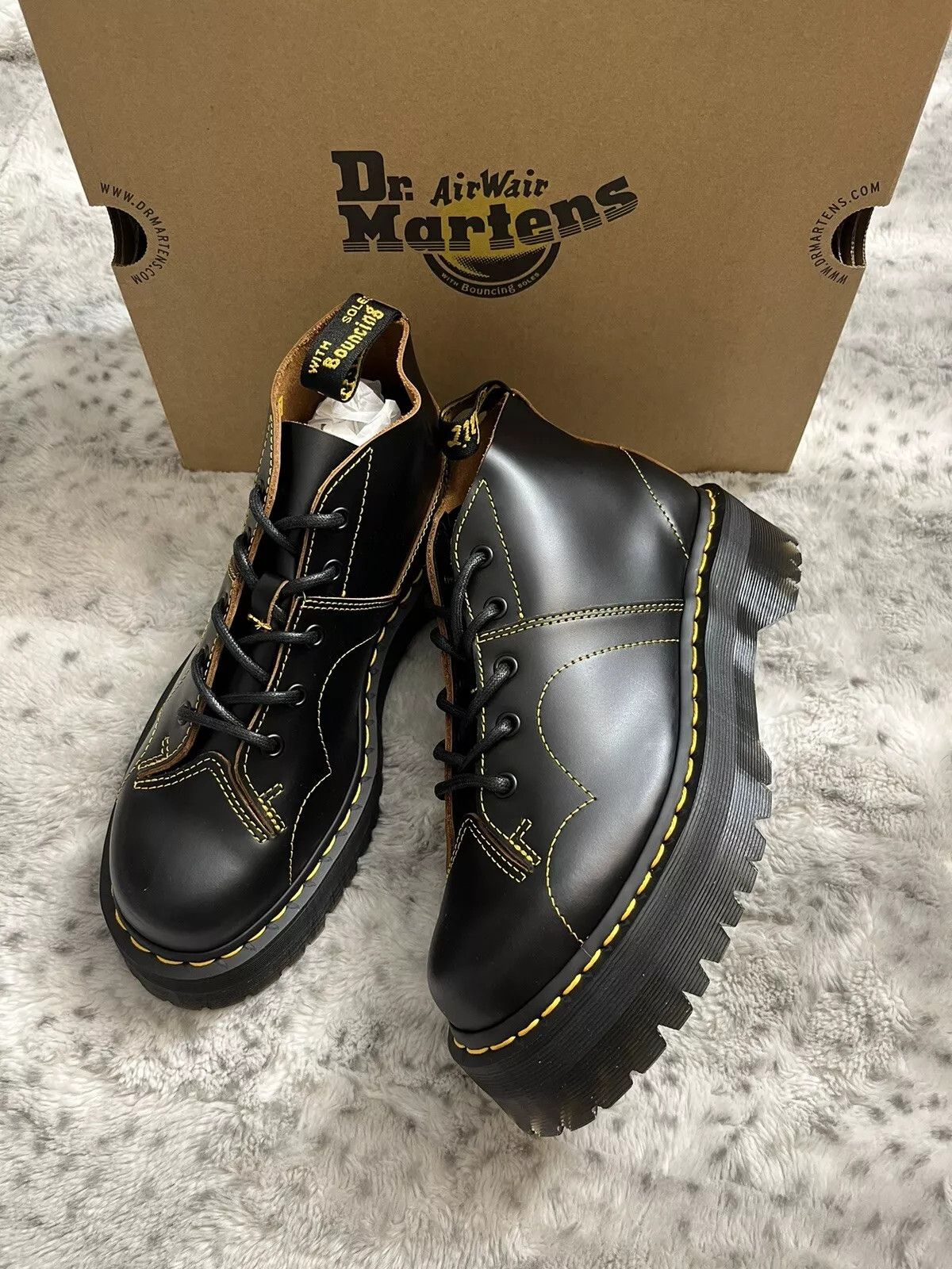 Dr. Martens DR. MARTENS CHURCH PLATFORM MONKEY BOOTS Size US 10 / EU 43 - 3 Thumbnail