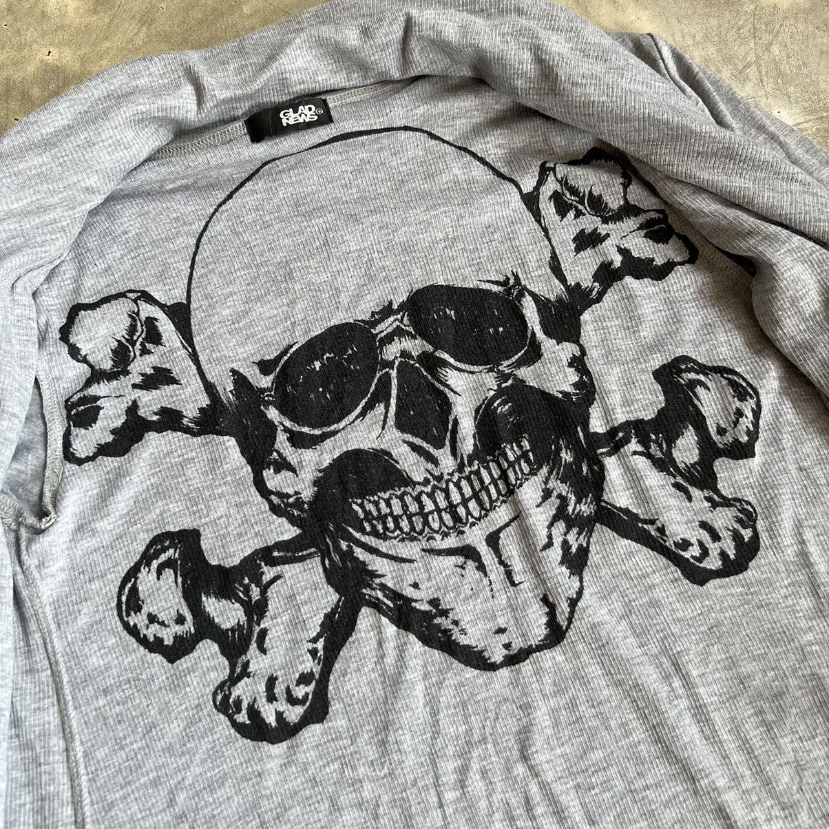 Japanese Brand 2000s Glad News Vkei Style Skull Bones Cardigan Size ONE SIZE - 3 Thumbnail