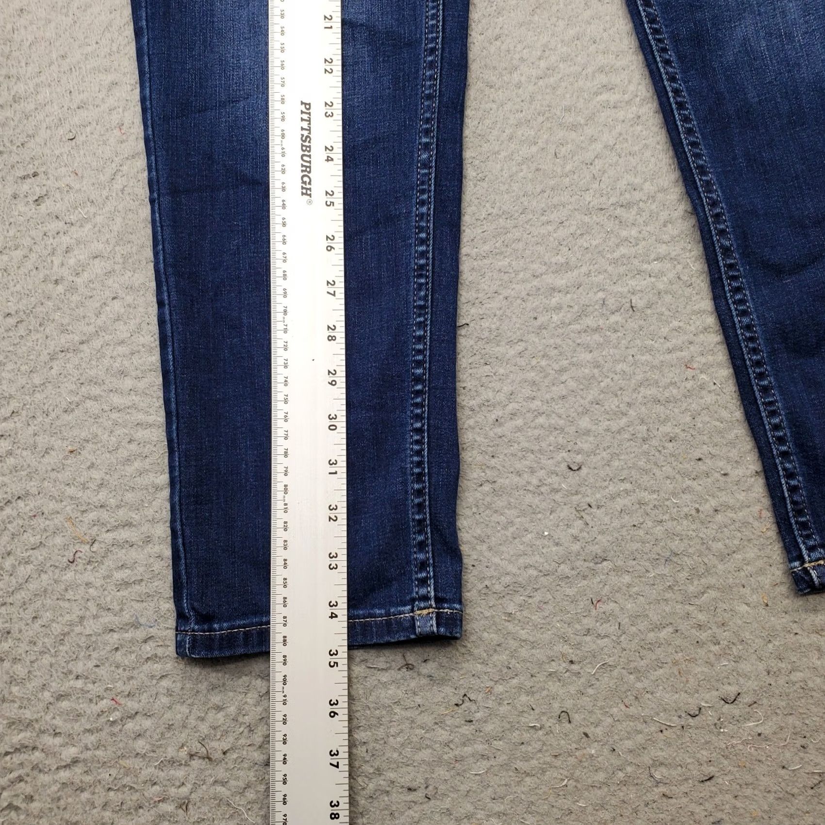 Calvin Klein Calvin Klein Jeans Womens 29P Slim Fit Blue Denim Stretch High Rise Petite 5-Pocket Size 29" - 3 Thumbnail