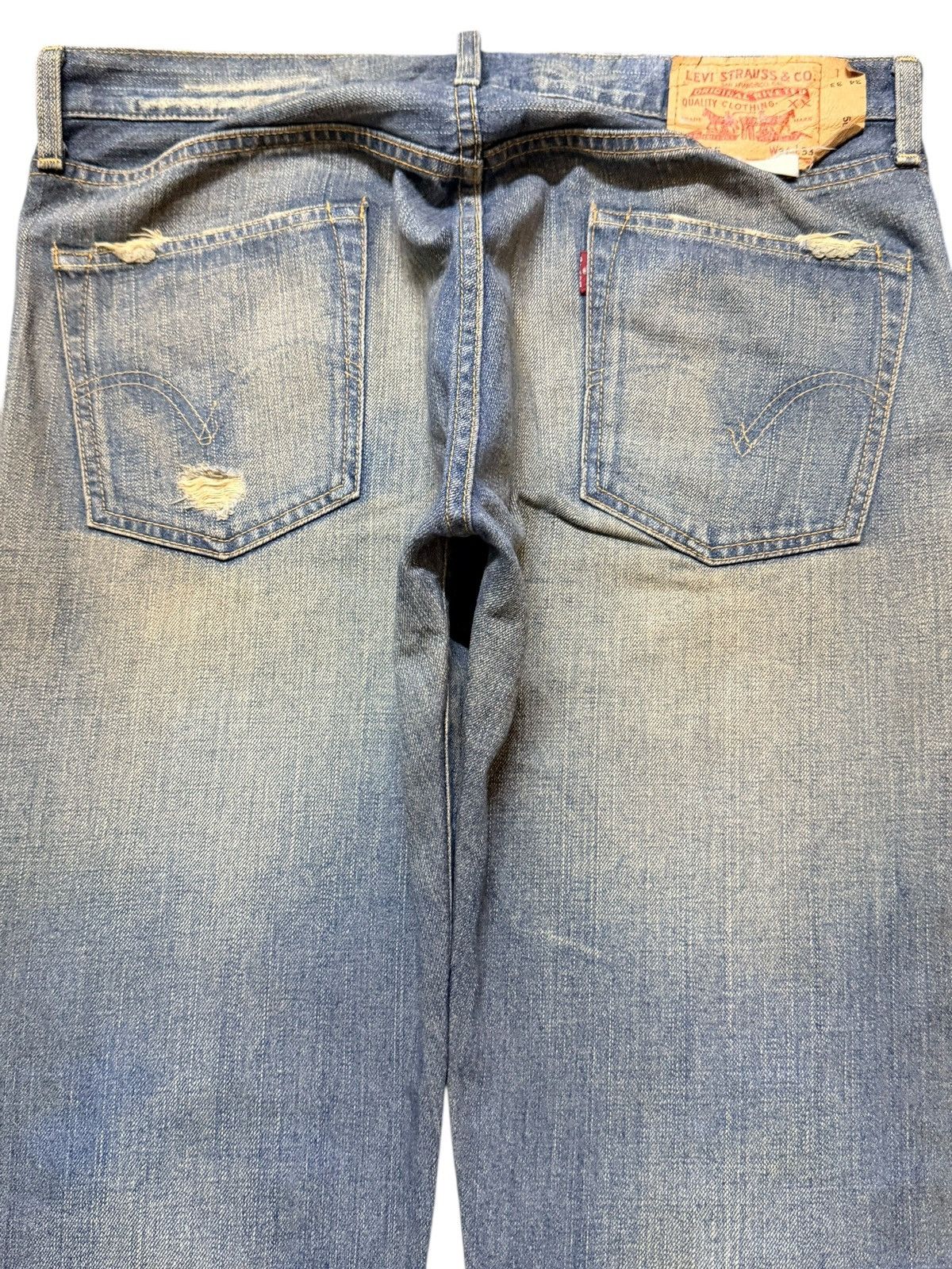 Levi's Vintage Y2K Levis 505 Mud Wash Faded Clawmark Distressed Size US 34 / EU 50 - 5 Thumbnail