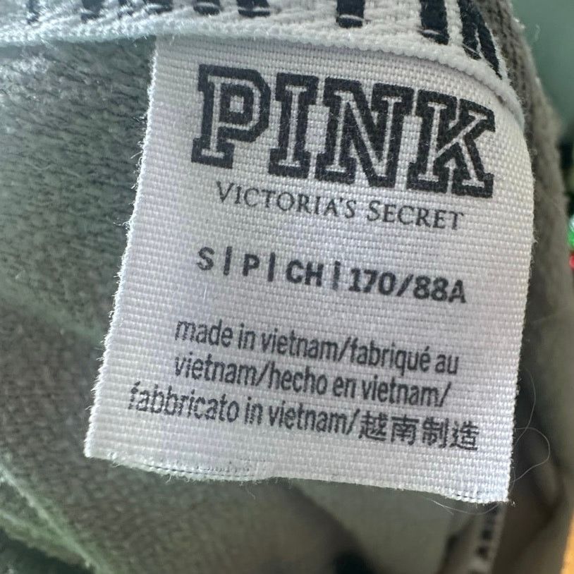 Pink Victoria’s Secret Pink Beige Full-Zip Hoodie – Floral Size S Size S / US 4 / IT 40 - 8 Thumbnail